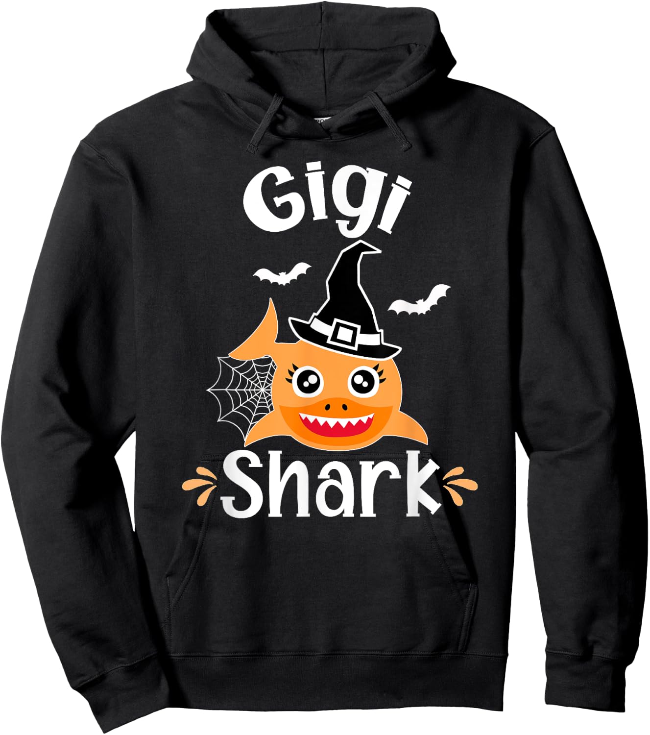 Gigi Shark Funny Halloween Gigi Grandma Hoodie - Hoodie | Black