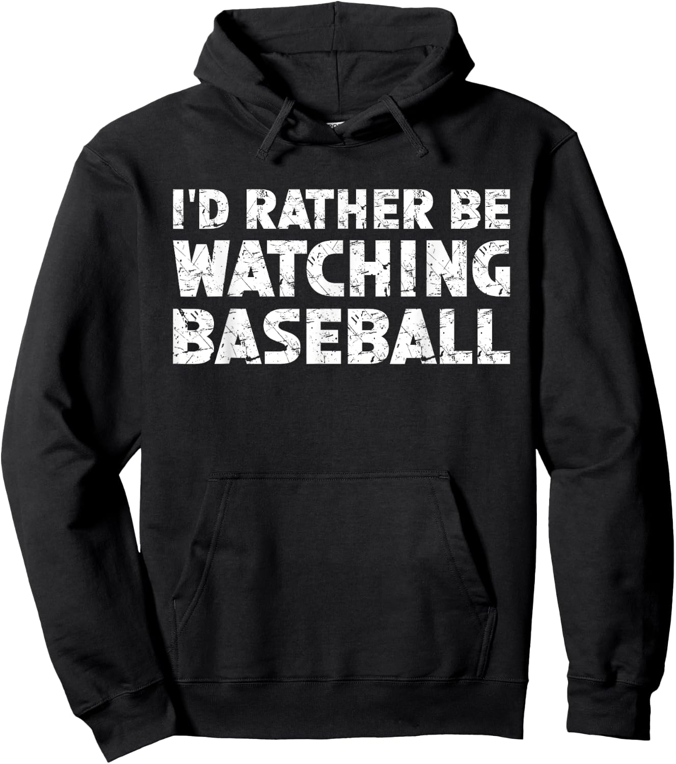 I'd Rather Be Watching Baseball Hoodie - Hoodie | Black