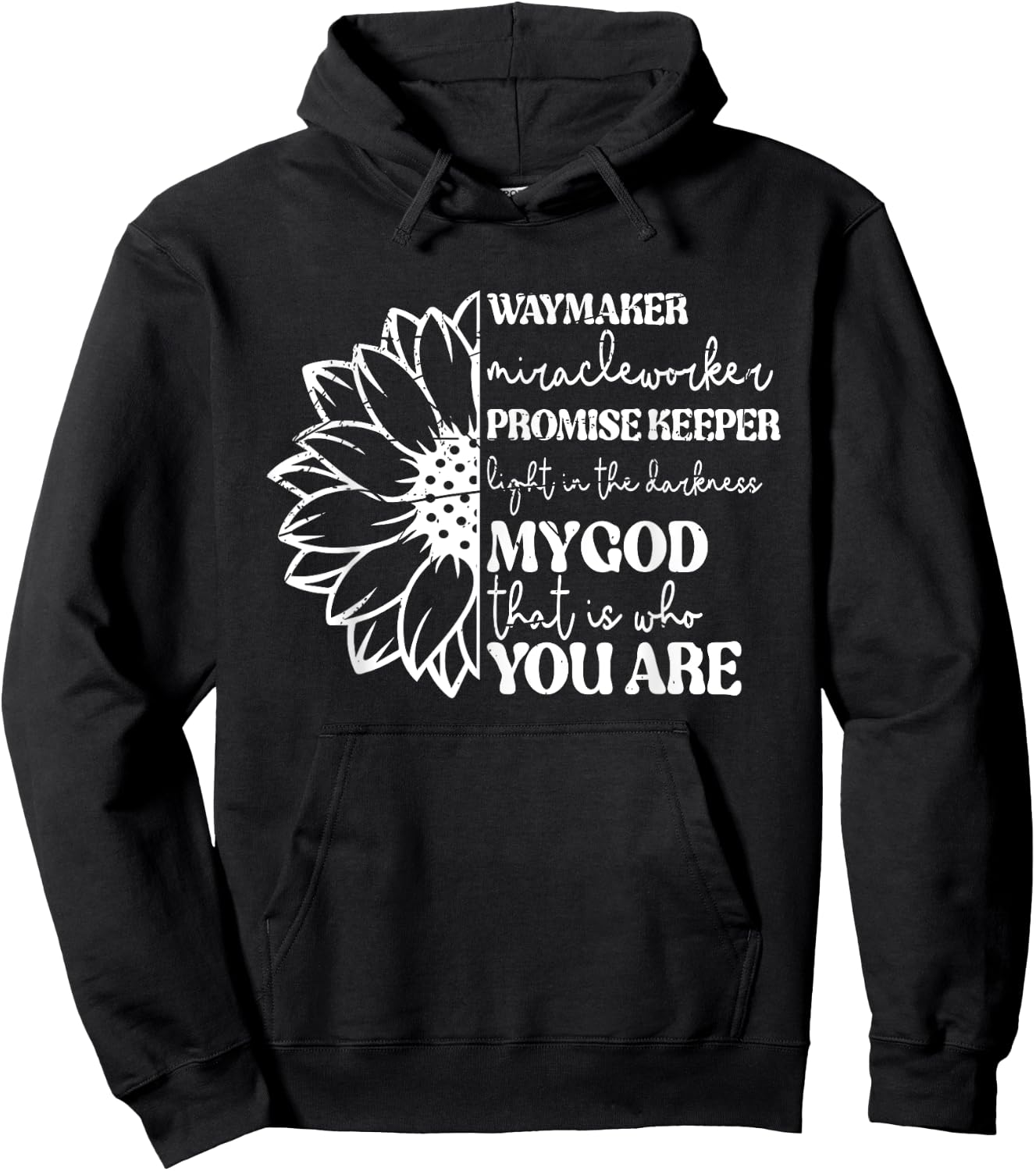 Vintage Waymaker Promise Keeper Jesus Christian Faithful Hoodie - Hoodie | Black