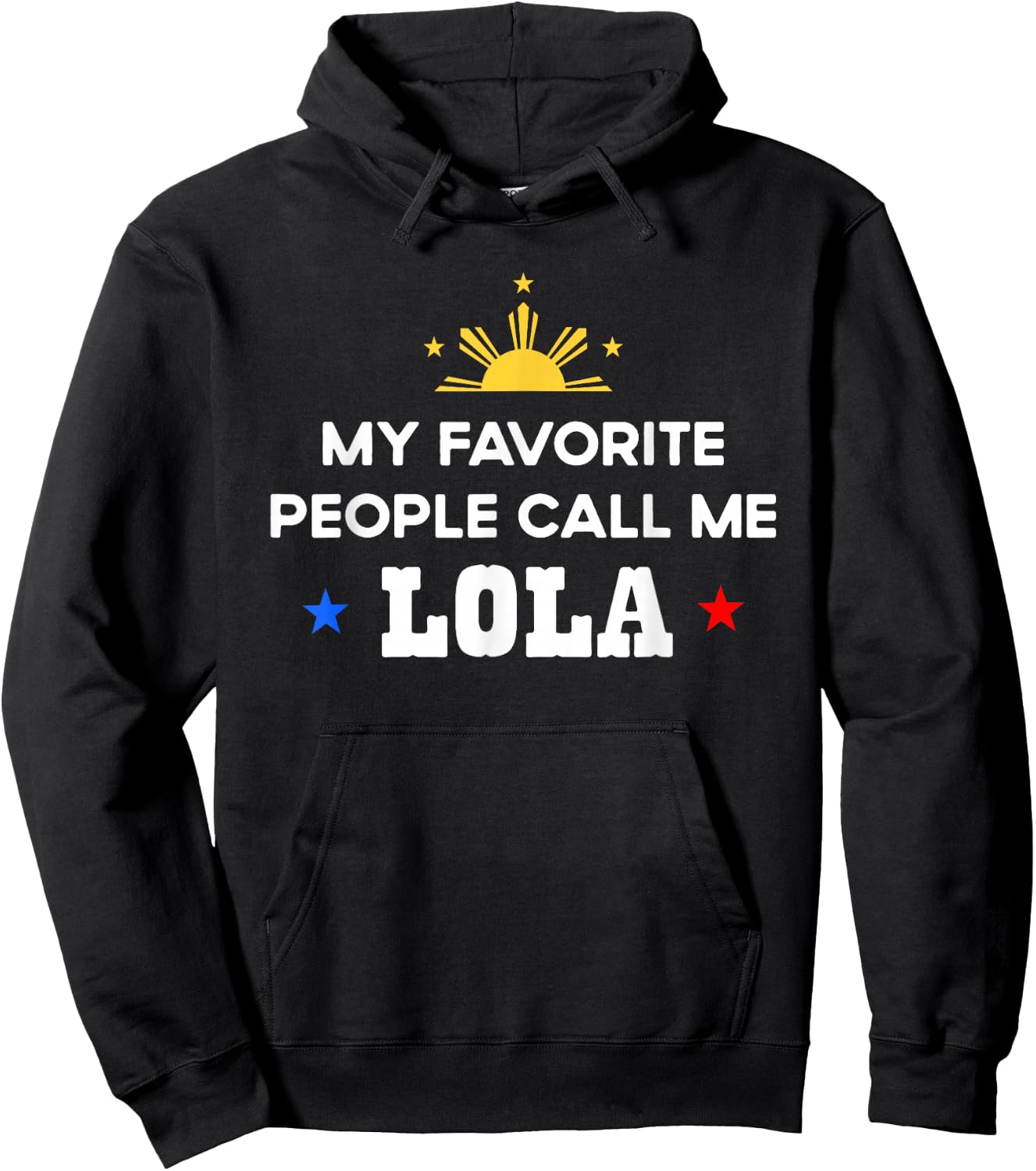 My Favorite People Call Me Lola Filipino Grandma Hoodie - Hoodie | Black