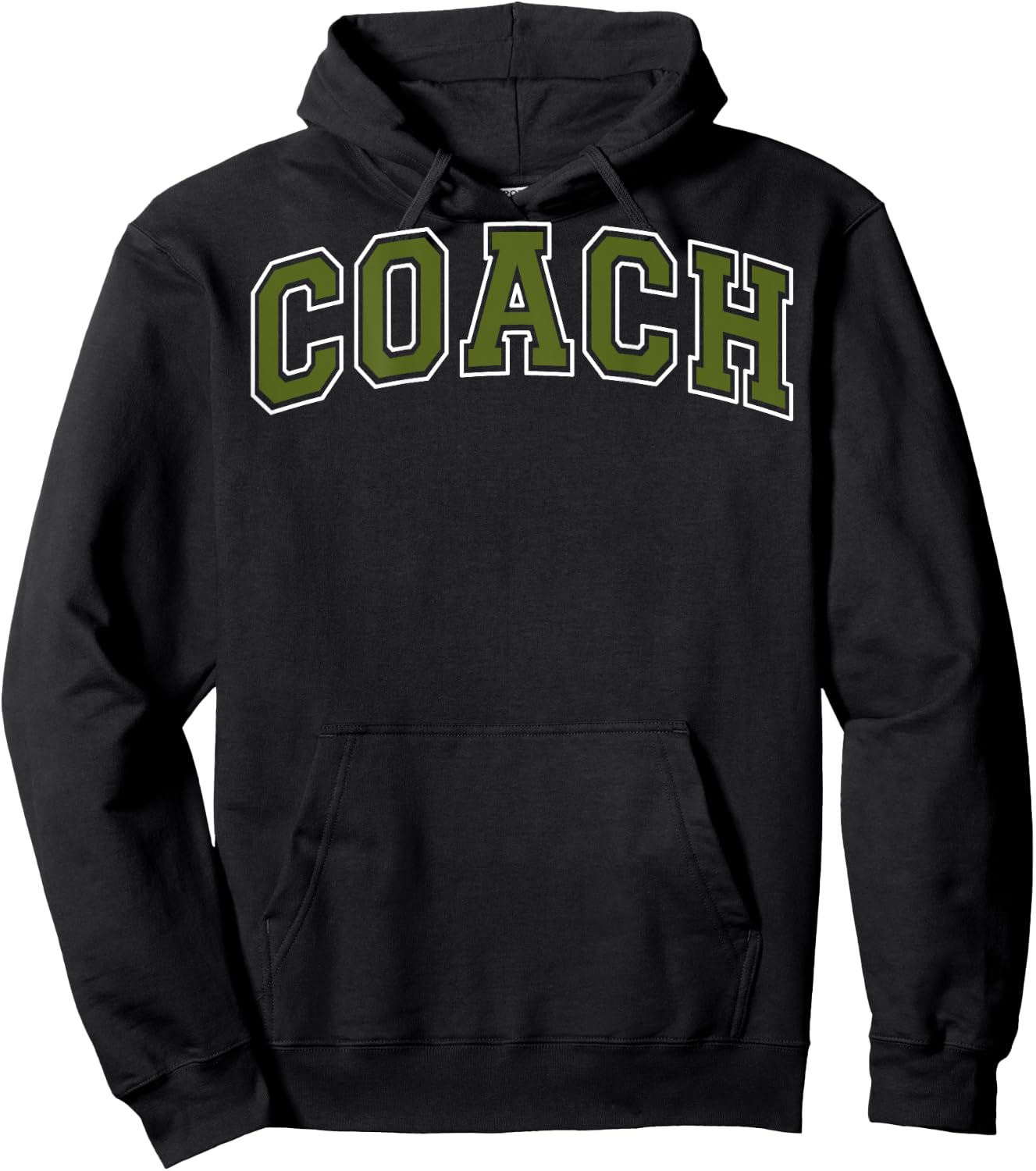 Coach Sports Trainer Vintage Olive Green on the back Hoodie - Hoodie | Black