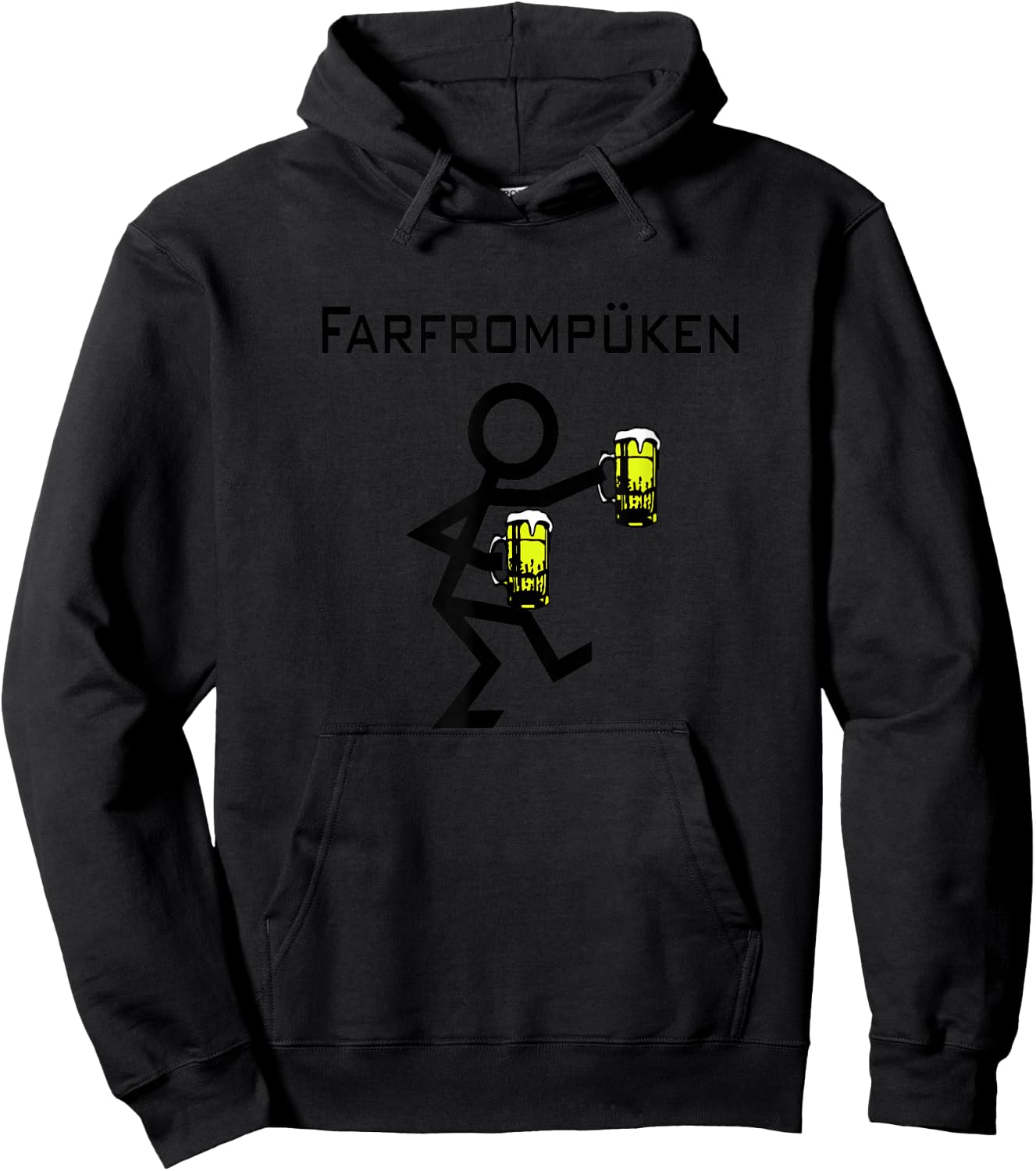Farfrompuken | Funny German Drinking Hoodie - Hoodie | Black