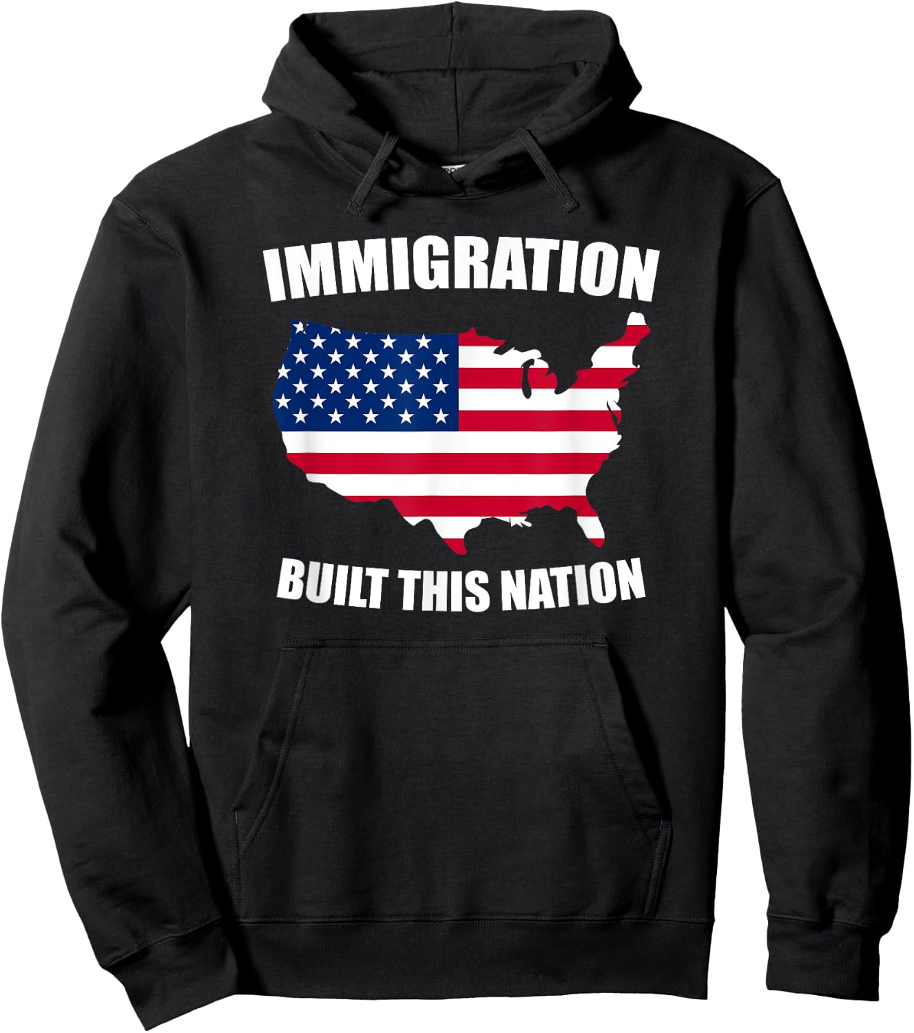 Immigration Built This Nation USA Protest T Shirt - Support Hoodie - Hoodie | Black