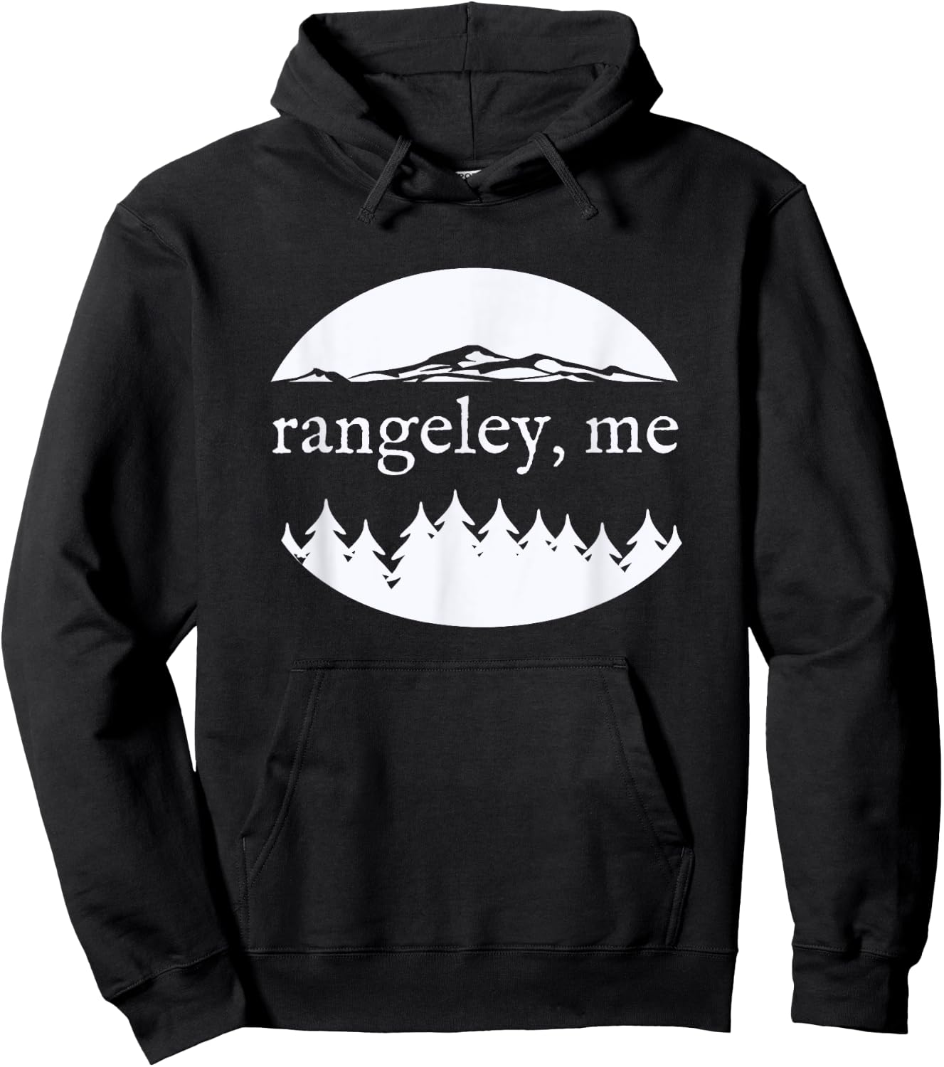 Rangeley Maine Nature Vacation Souvenir Design Hoodie - Hoodie | Black