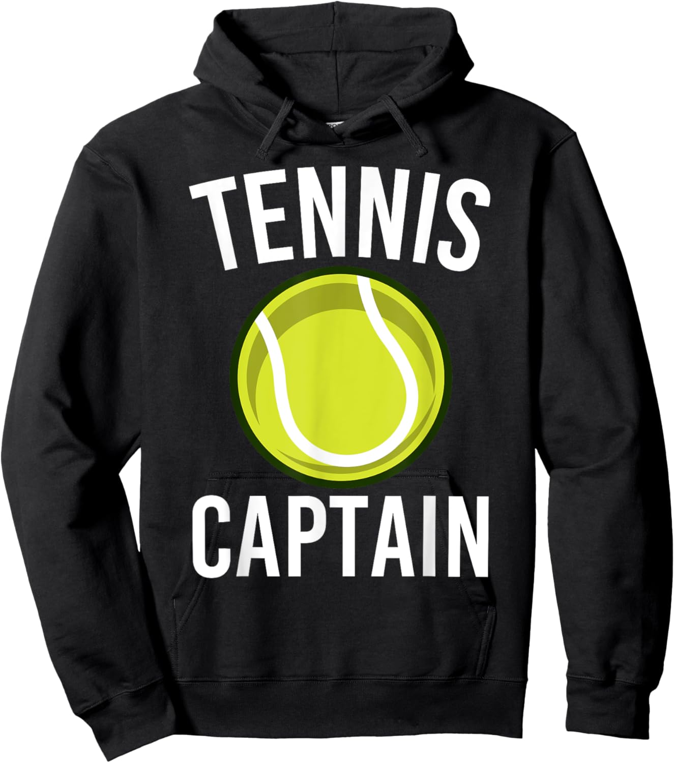 Tennis Captain Funny Tennis Player Game Lovers Outfit Hoodie - Hoodie | Black