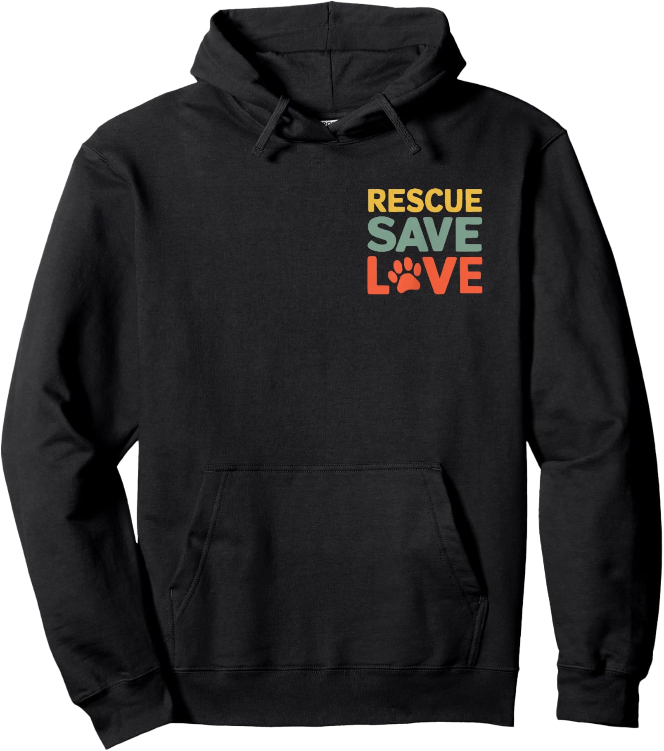 Animal Rescue Gifts Rescue the Mistreated Save the Injured Love the Abandoned - Black - Small Hoodie - Hoodie | Black