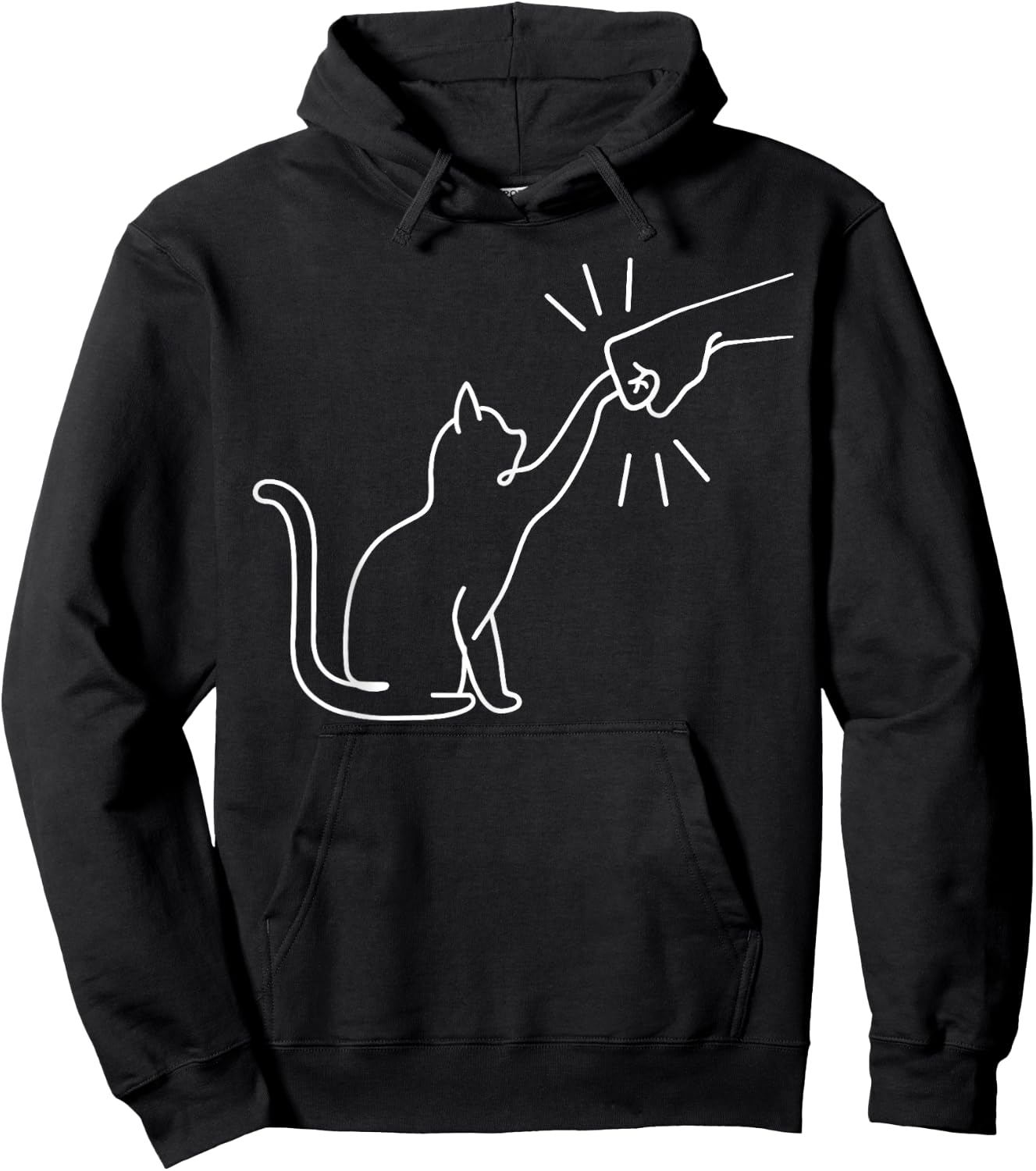 Cute Pet Paw I Love My Cat Best Friend Fist Bump Paw Cat Hoodie - Hoodie | Black