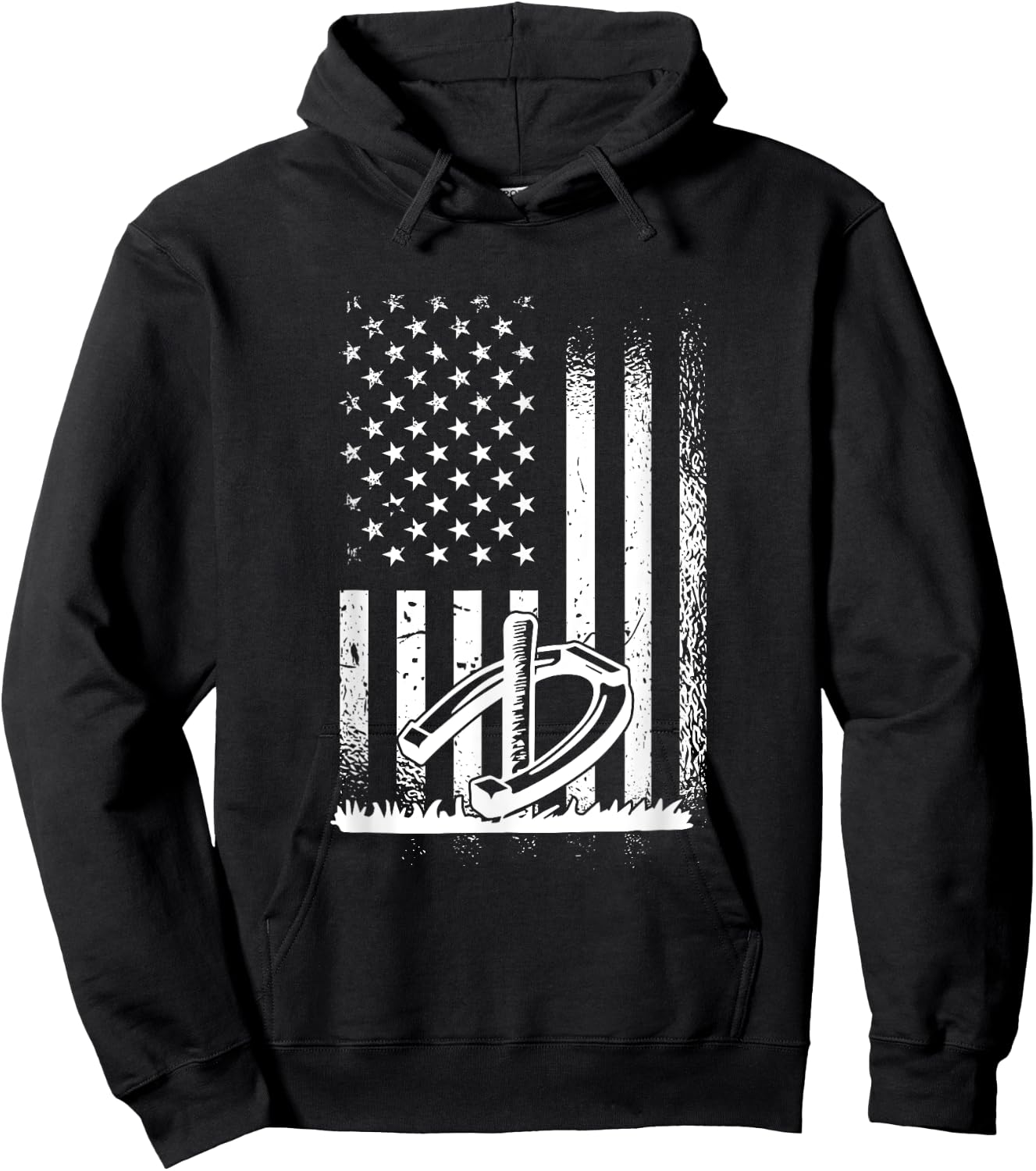 American Horseshoes Player, Horseshoe Pitching Hoodie - Hoodie | Black