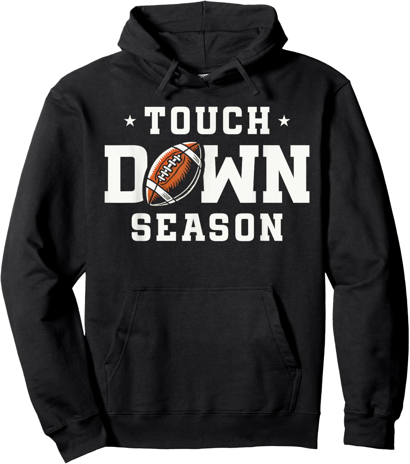 Touch Down Season Football Sports Enthusiasts Hoodie - Hoodie | Black