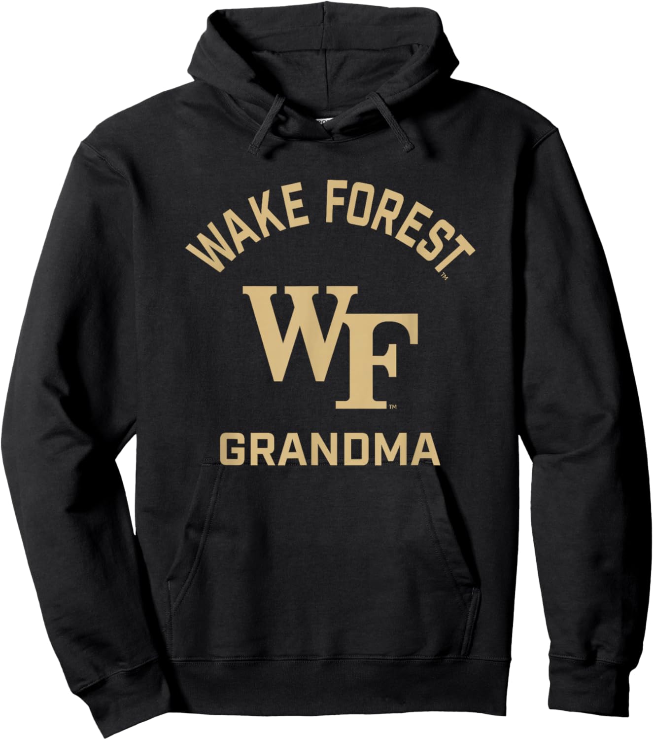Wake Forest Demon Deacons Arched Grandma Hoodie - Hoodie | Black