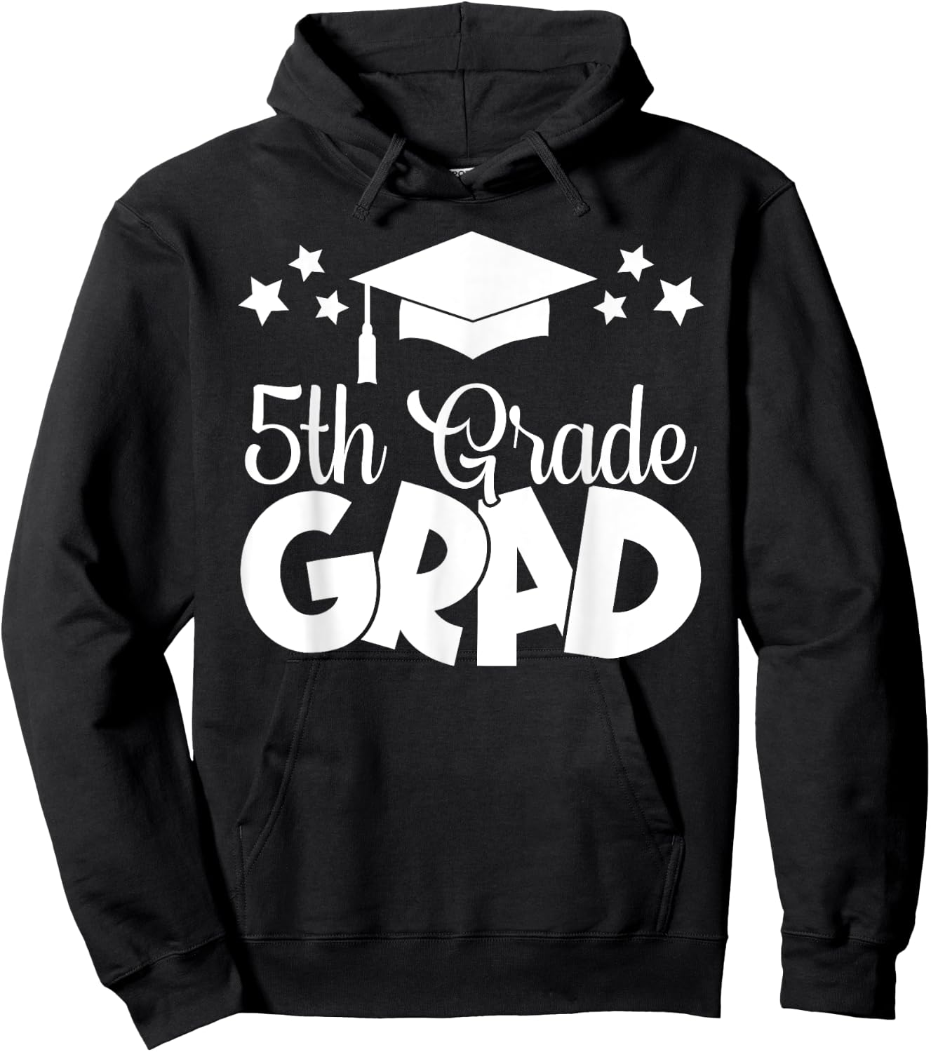 5th Grade Grad 2024 Gifts Boys Girls Graduation Cap, Gown Hoodie - Hoodie | Black
