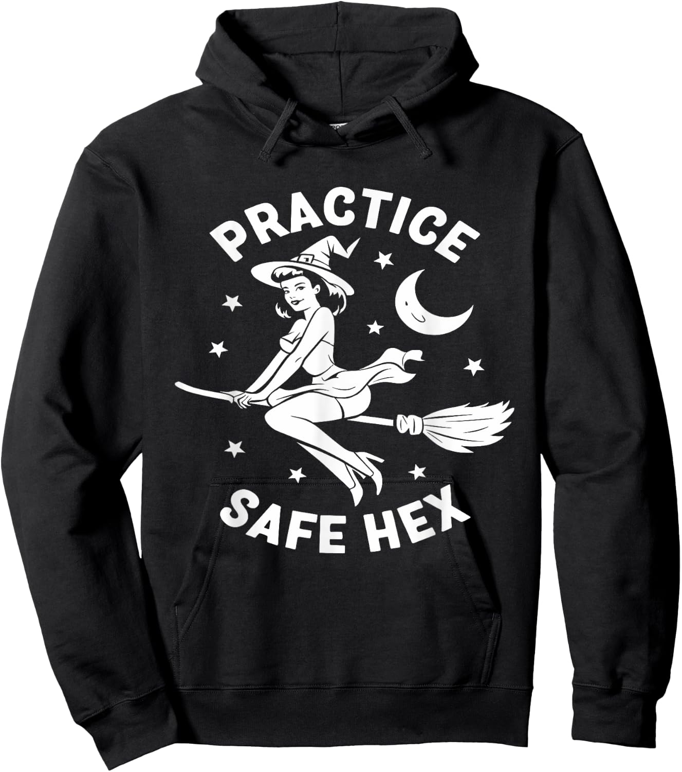 Practice Safe Hex Occult Educational Witch Parents Halloween Hoodie - Hoodie | Black