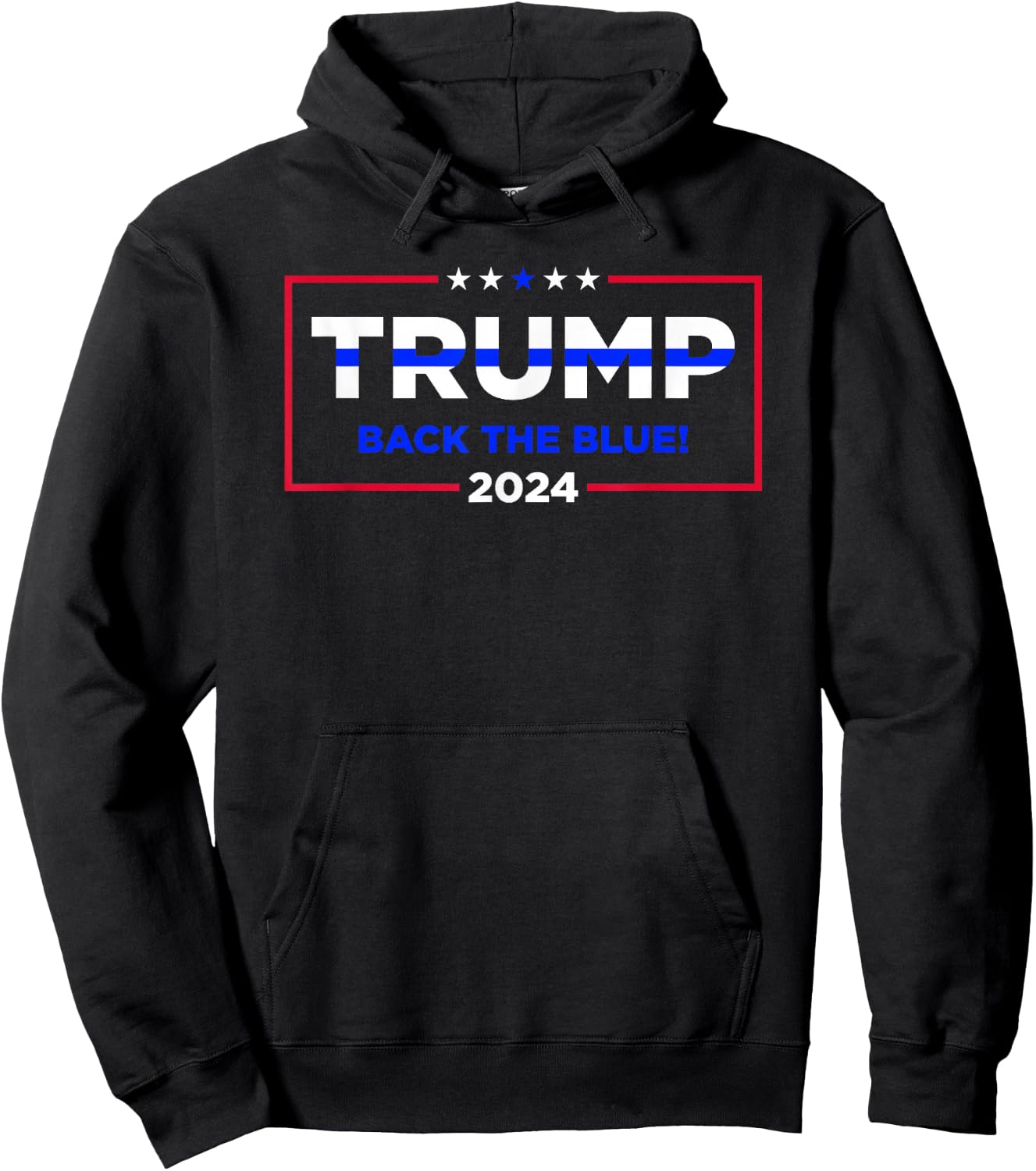 Trump Back The Blue, Police for Trump 2024 Hoodie - Hoodie | Black