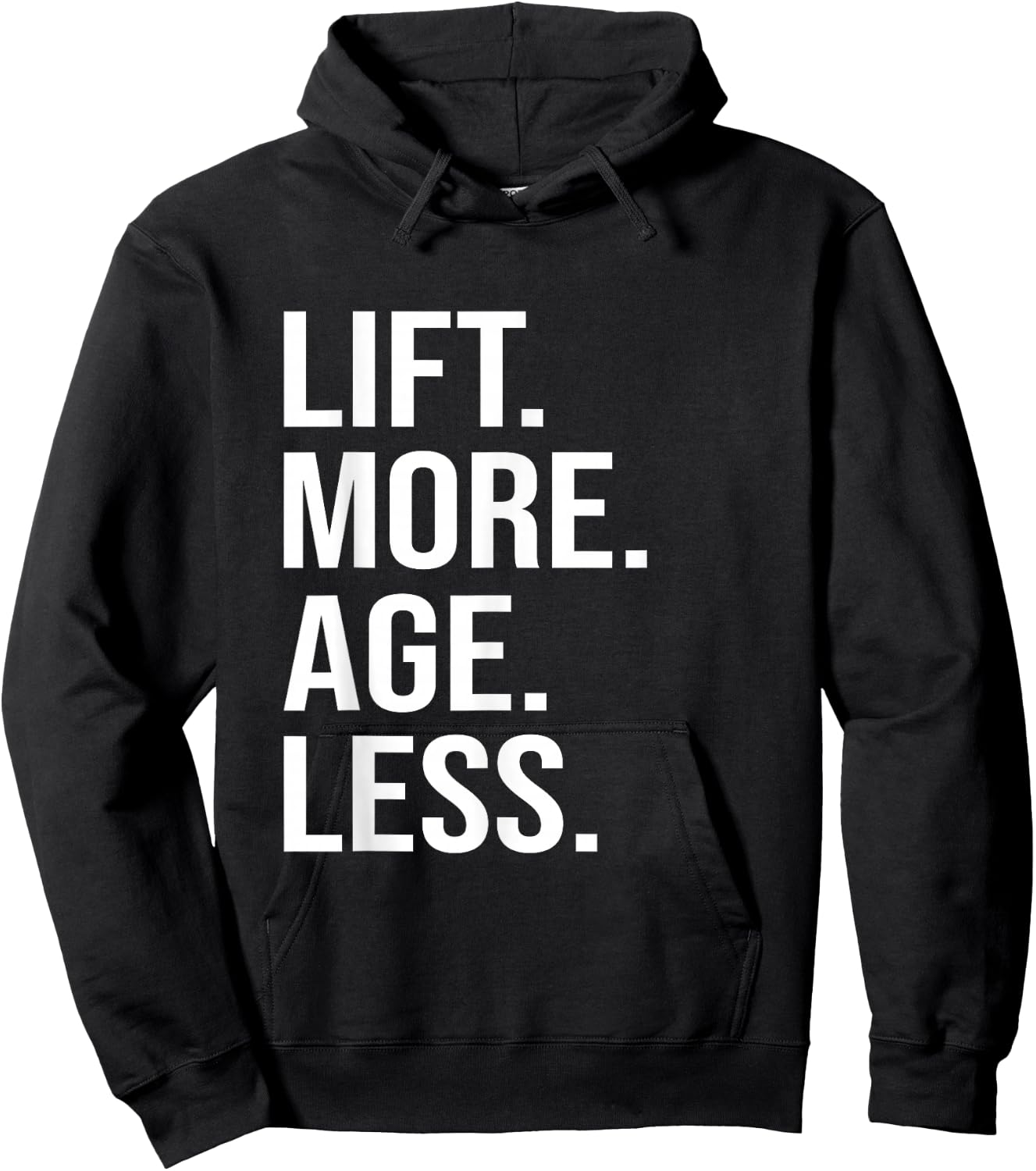 Lift More Age Less Gym Lifting Weights Workout Fitness Hoodie - Hoodie | Black