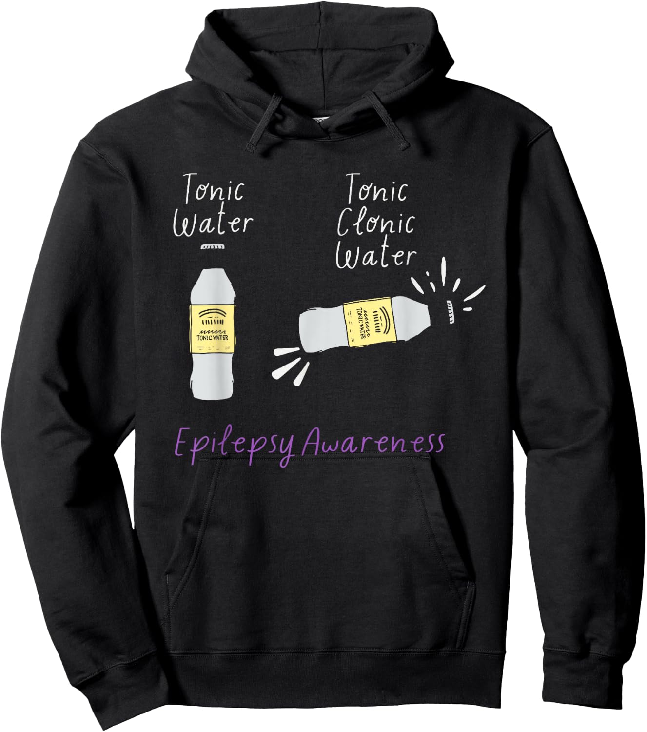 Tonic Water Tonic Clonic Water Epilepsy Awareness Apparel Hoodie - Hoodie | Black