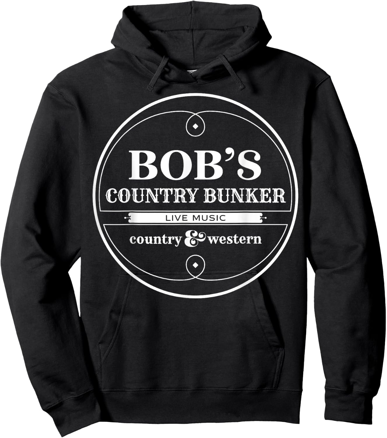 Vintage Bob's Country Bunker We Got Both Kinds Of Music Hoodie - Hoodie | Black