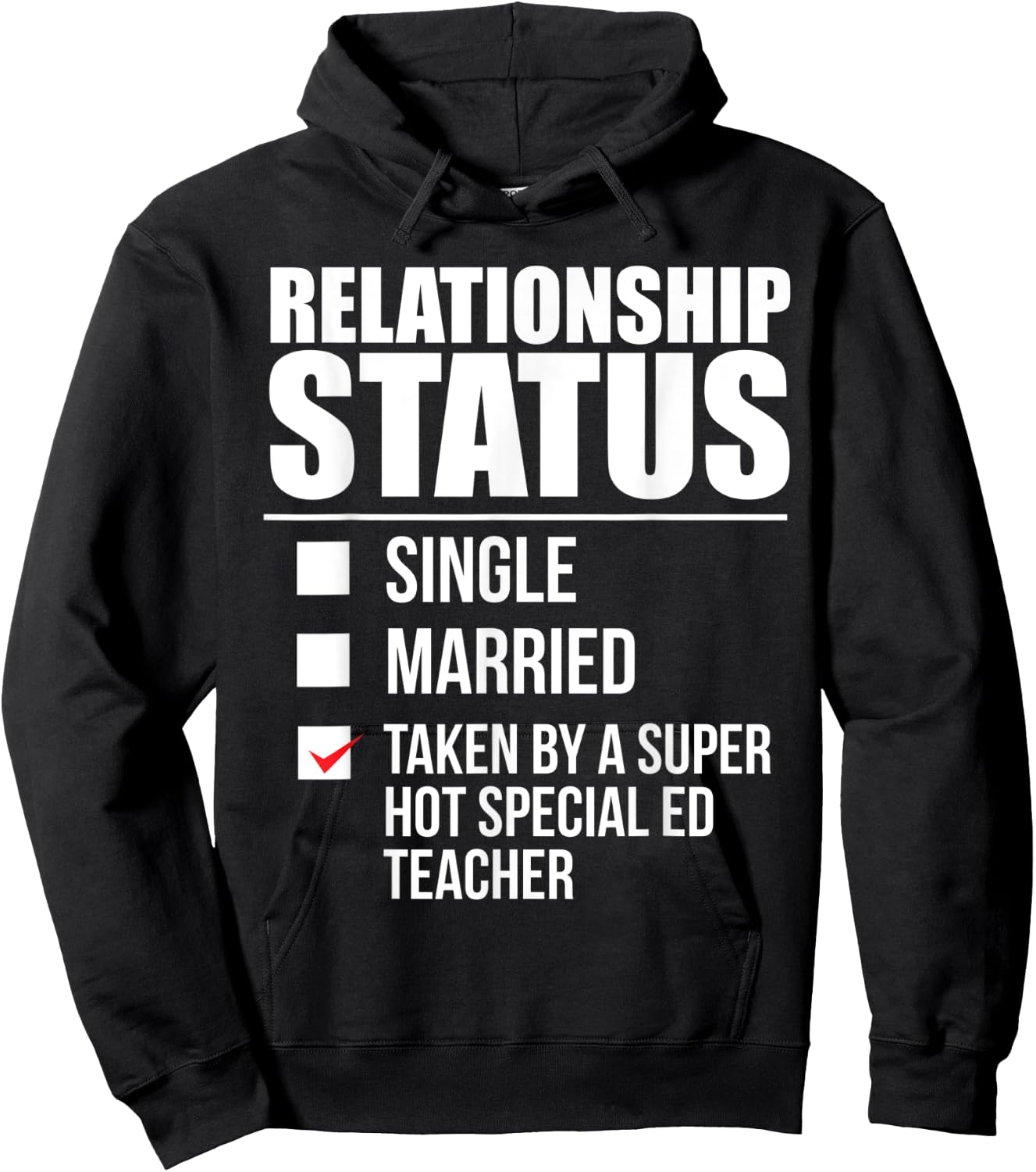 Relationship Status Taken Hot Special ED Teacher Partnership Women Kids Hoodie - Hoodie | Black