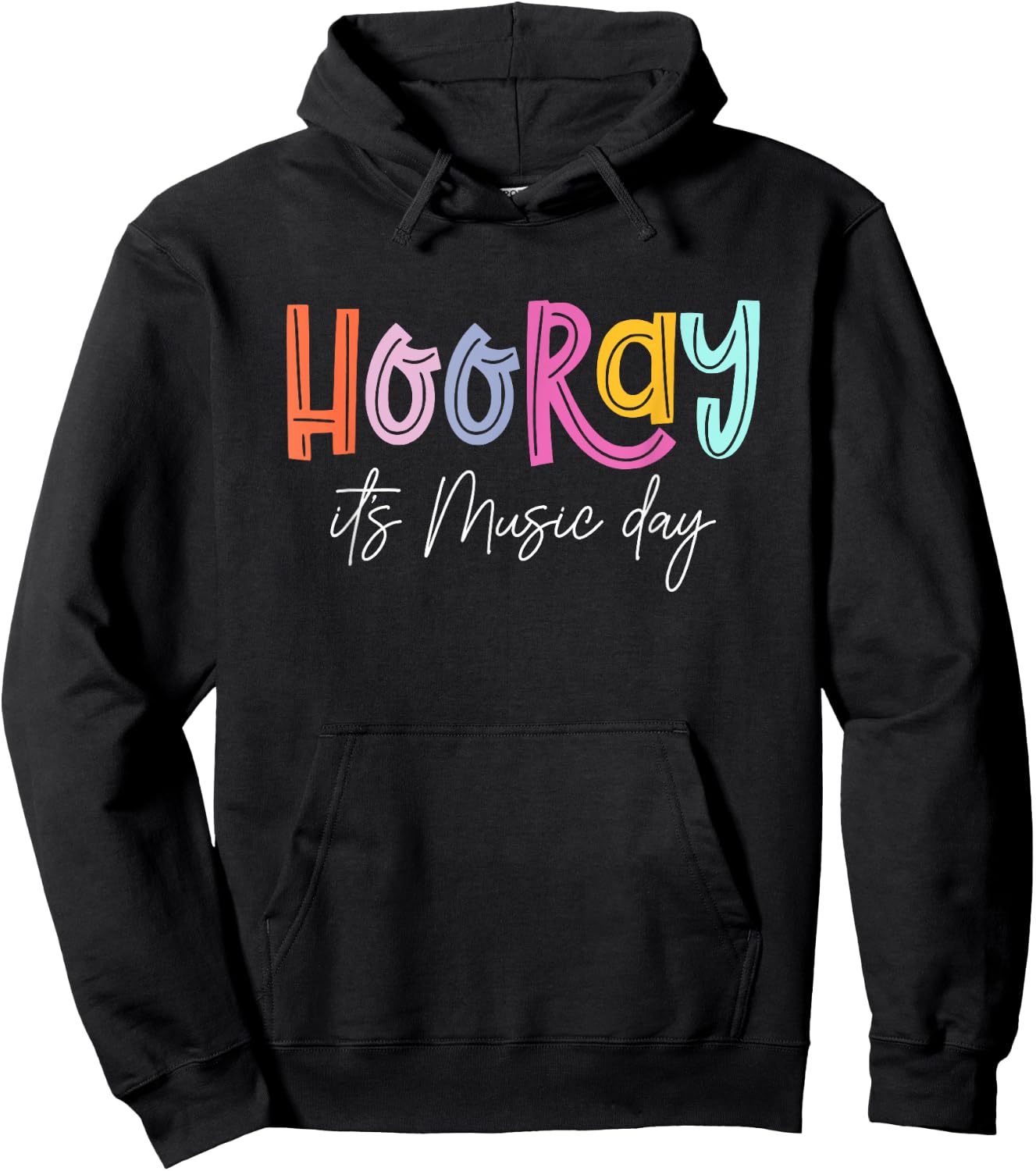 Hooray It's Music Day Music Teacher Back To School 2024 Hoodie - Hoodie | Black