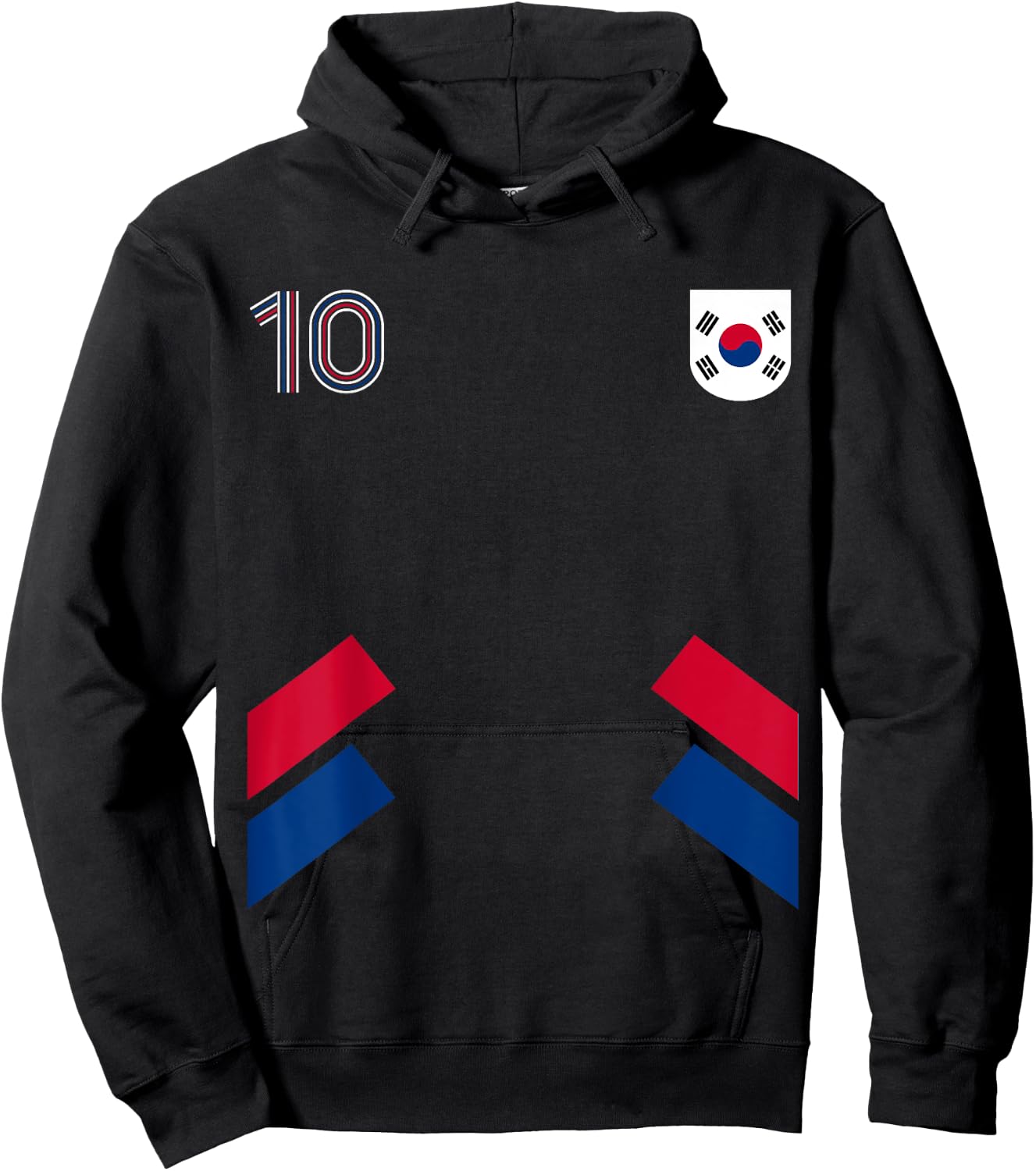 Retro10 South Korea Football South Korea Soccer Flag Hoodie - Hoodie | Black
