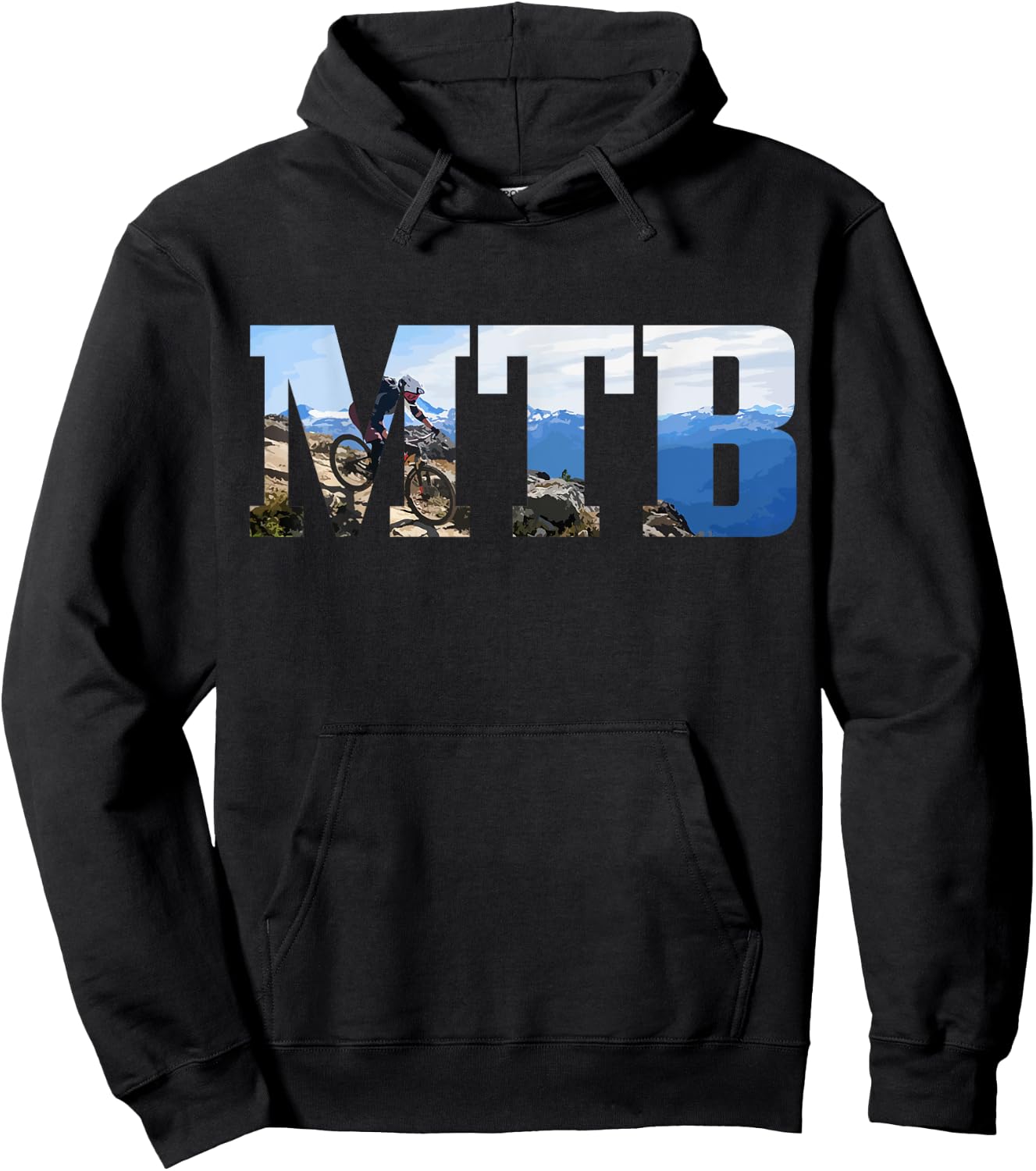 MTB Mountain Bike Cycling Bicycle Mountain Biking Biker Hoodie - Hoodie | Black