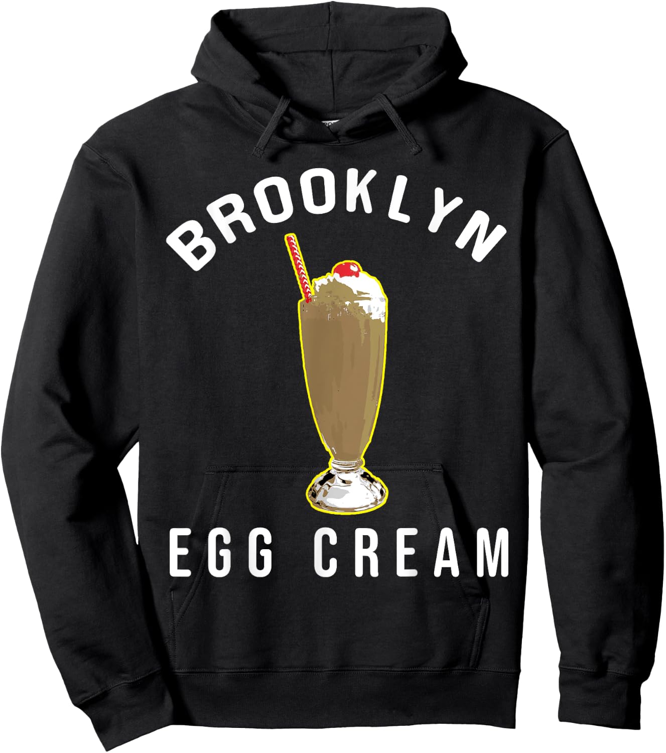 Retro Brooklyn New York Egg Cream NY Old School Home Hoodie - Hoodie | Black