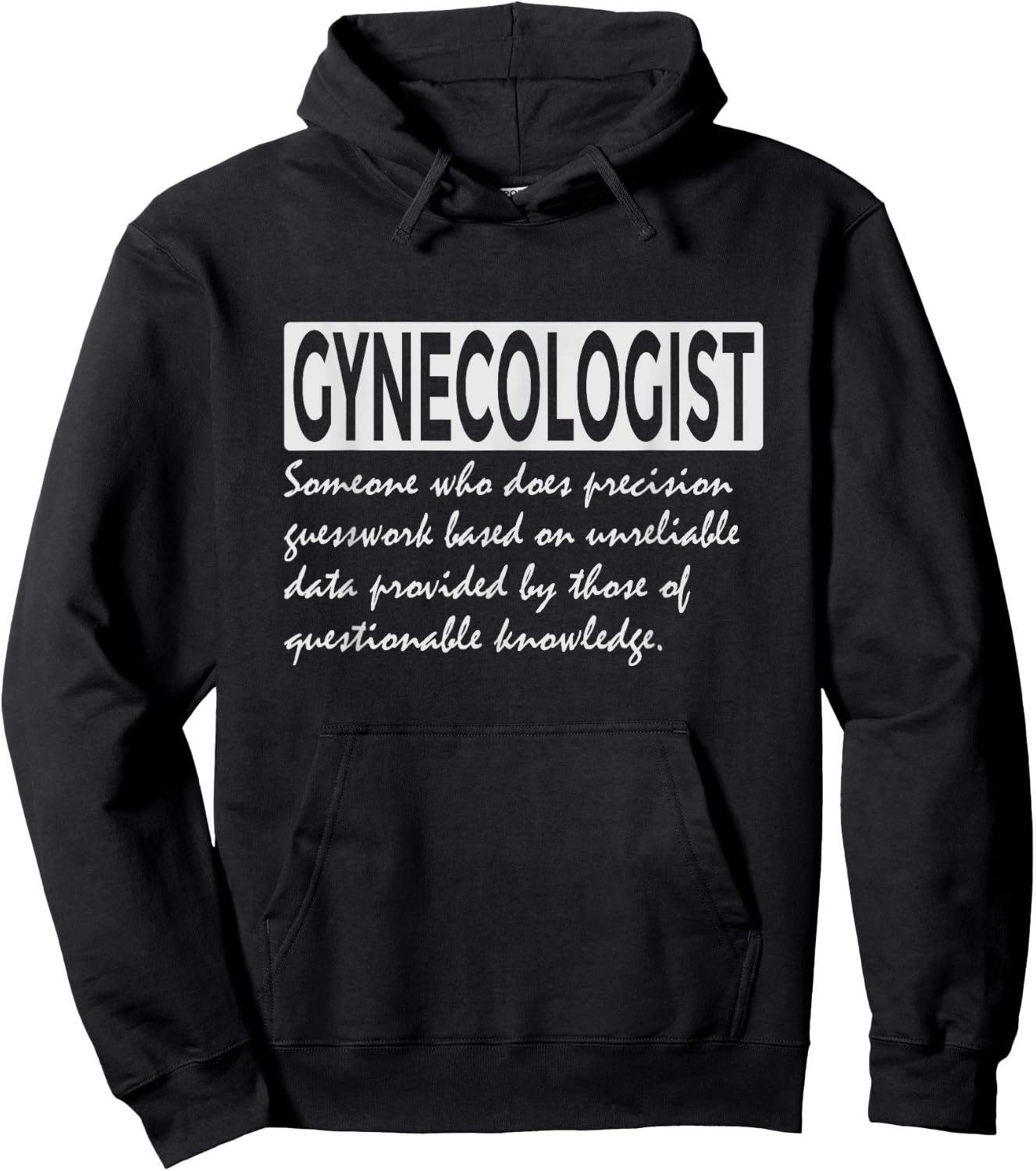 Funny Gynecologist Definition - Cool Gynecology Hoodie - Hoodie | Black