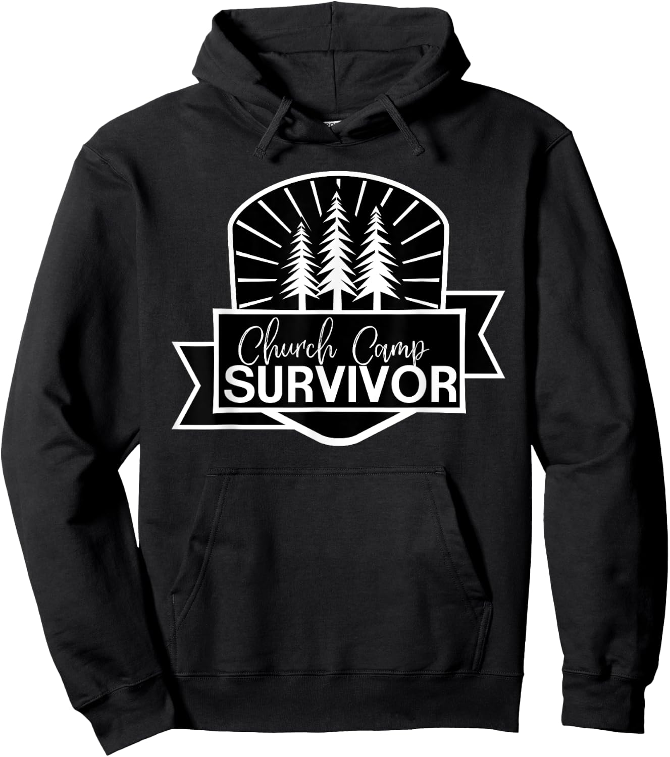 Church Camp Survivor I Survived Summer Camp Christian Hoodie - Hoodie | Black