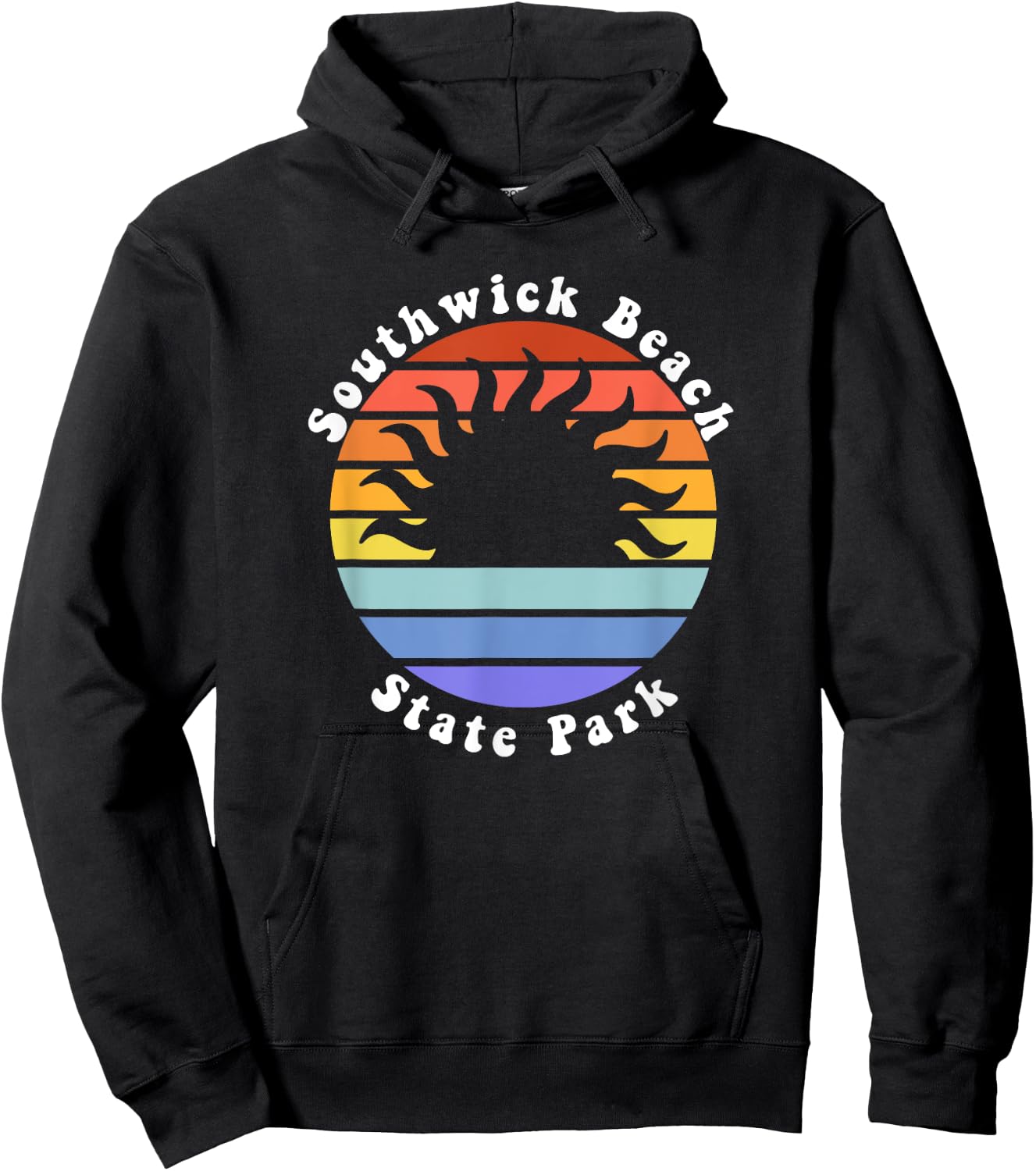 Southwick Beach State Park New York Sunset Souvenir Vacation Men Women Kids Hoodie - Hoodie | Black