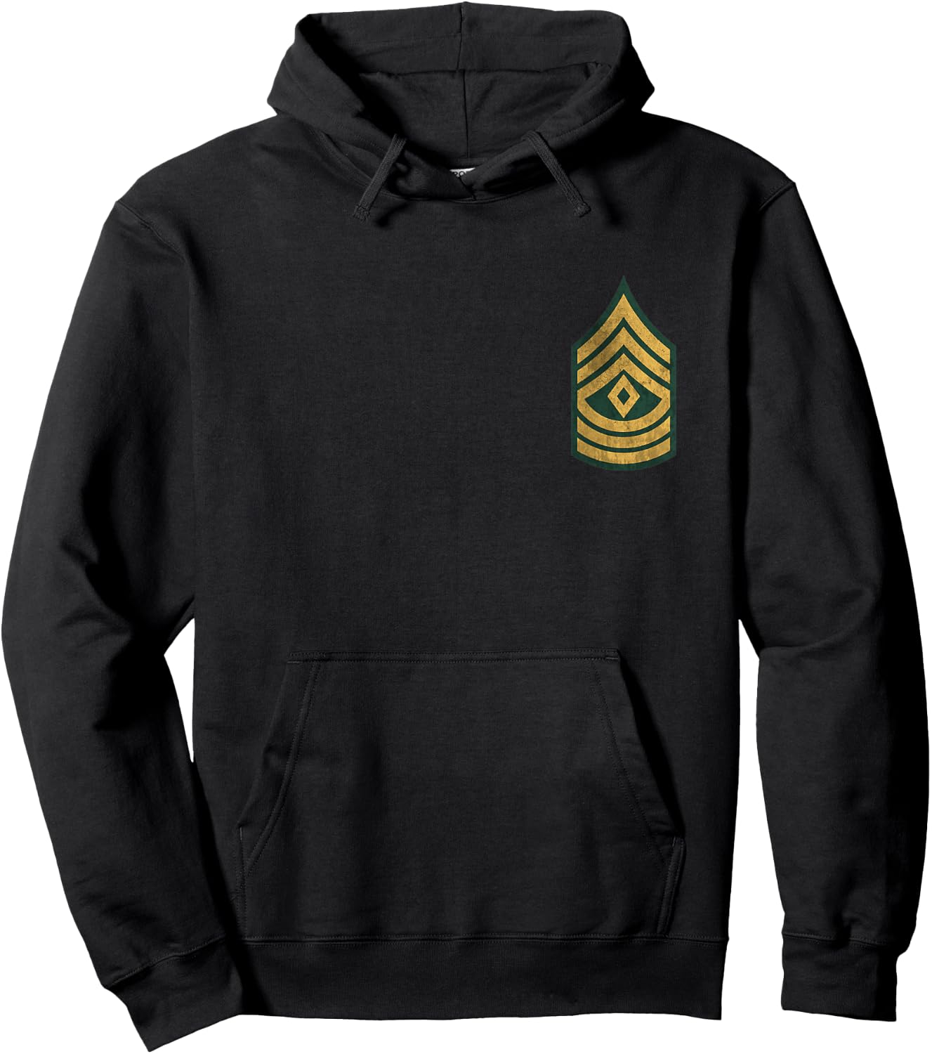 E-8 First Sergeant 1SG Rank Insignia Military Logo Veteran Hoodie - Hoodie | Black