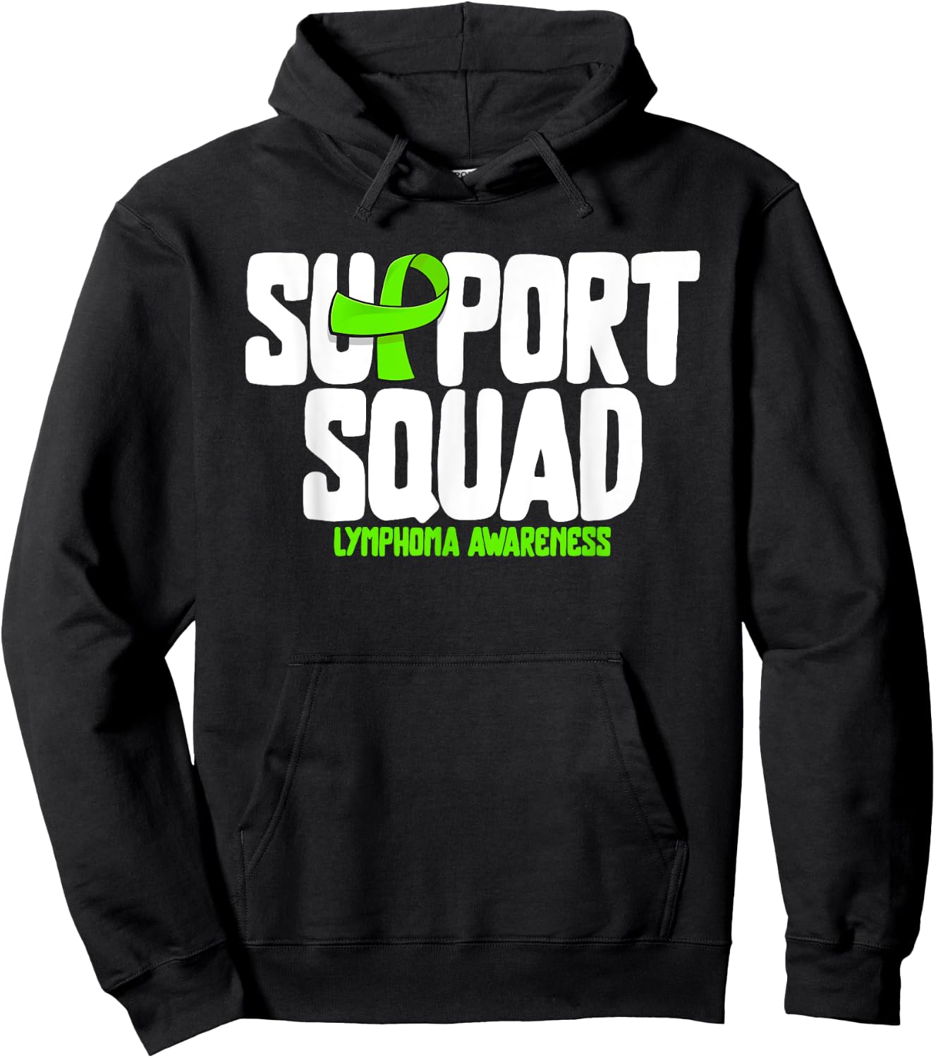 Non-hodgkin Lymphoma Support Squad Lymphoma Cancer Awareness Hoodie - Hoodie | Black