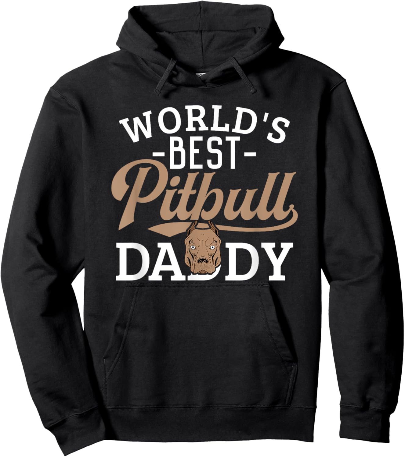 Pitbull Dad Shirt Funny Father's Day Pit Bull Dog Lover Best Hoodie - Hoodie | Black