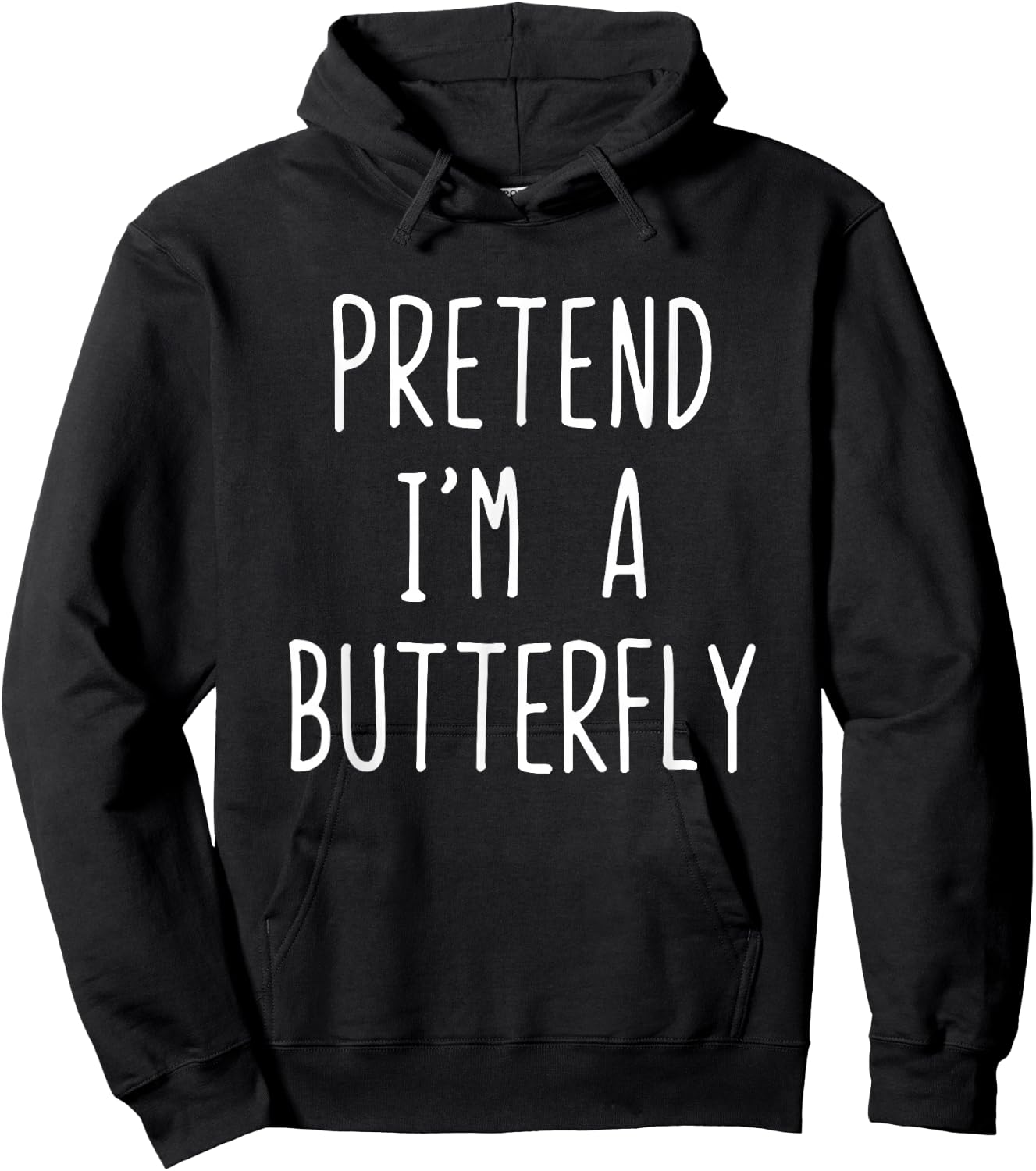 Pretend I'm Butterfly Costume Halloween Lazy Butter-Fly Hoodie - Hoodie | Black