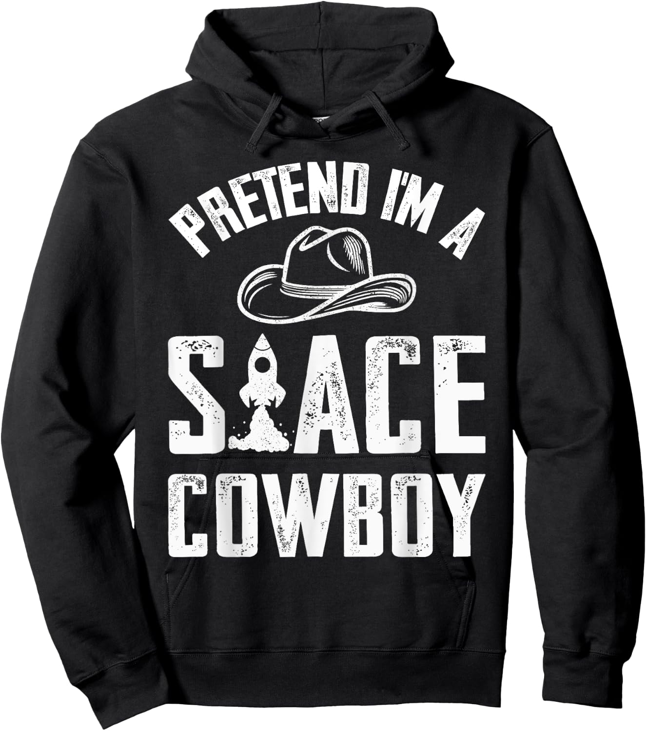 Pretend I'm A Space Cowboy Costume Boys Girls Easy Halloween Hoodie - Hoodie | Black