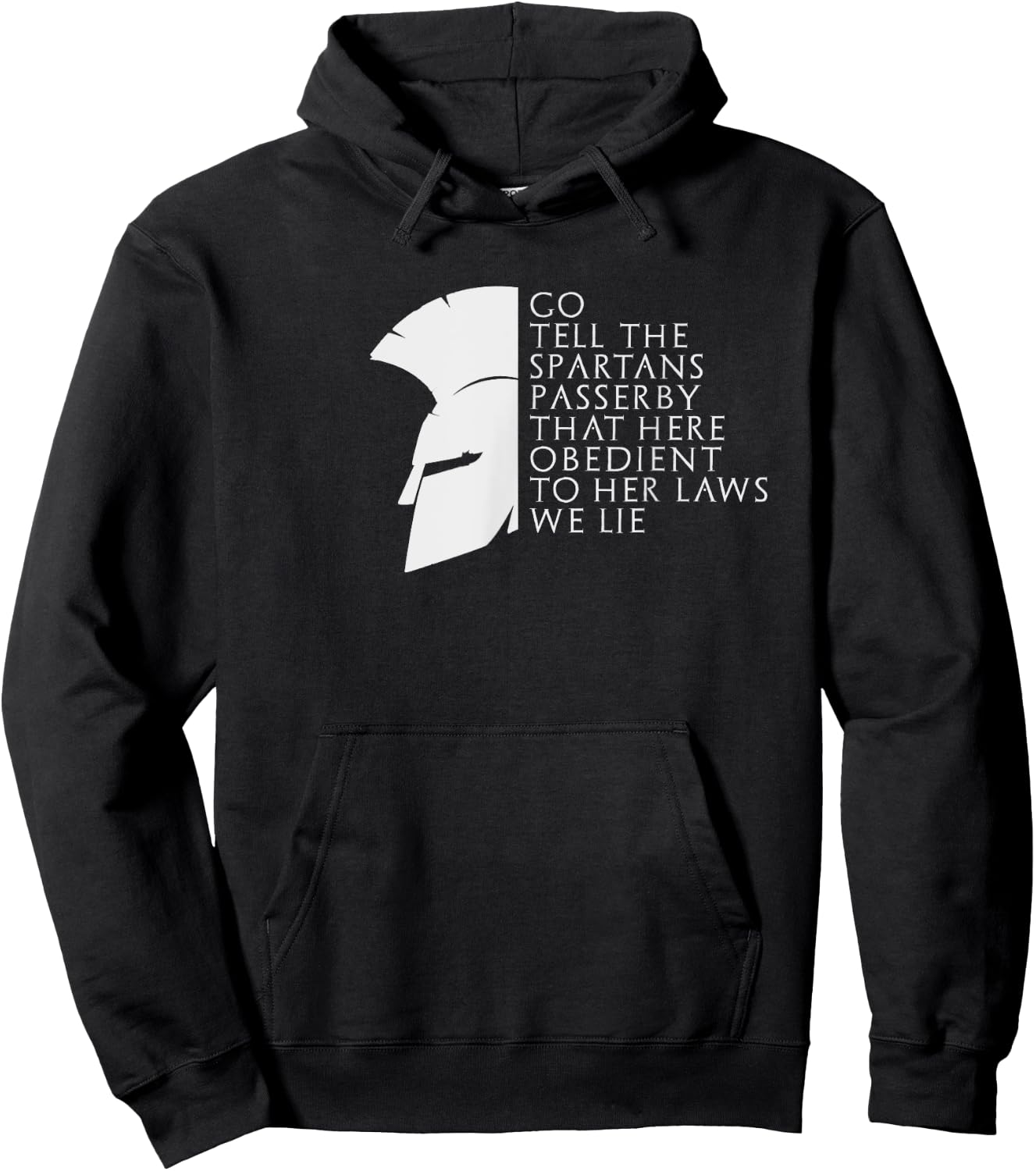 Spartan Thermopylae Quote Greek History Hoodie - Hoodie | Black