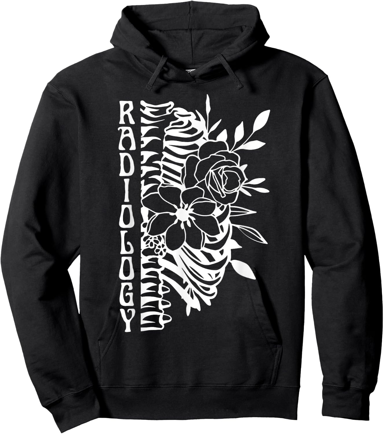 Radiology Technologist Skeleton Floral X-Ray Rad Tech Hoodie - Hoodie | Black