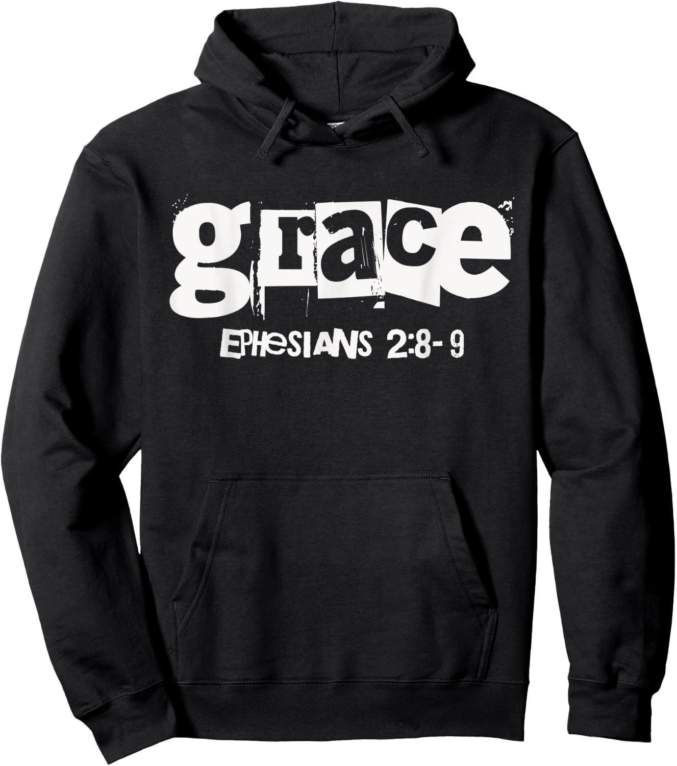 Grace (Ephesians 2:8-9) Christian Streetwear Bible Verse Hoodie - Hoodie | Black