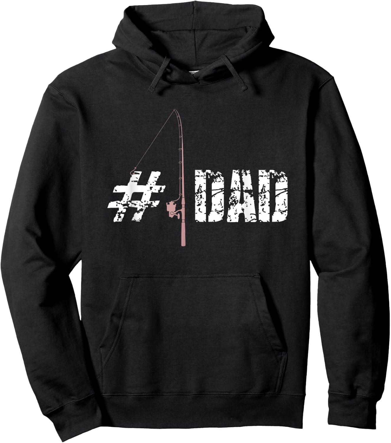 Fishing Dad Number 1 T Shirt Fathers Day Daddy Fish Gift Hoodie - Hoodie | Black