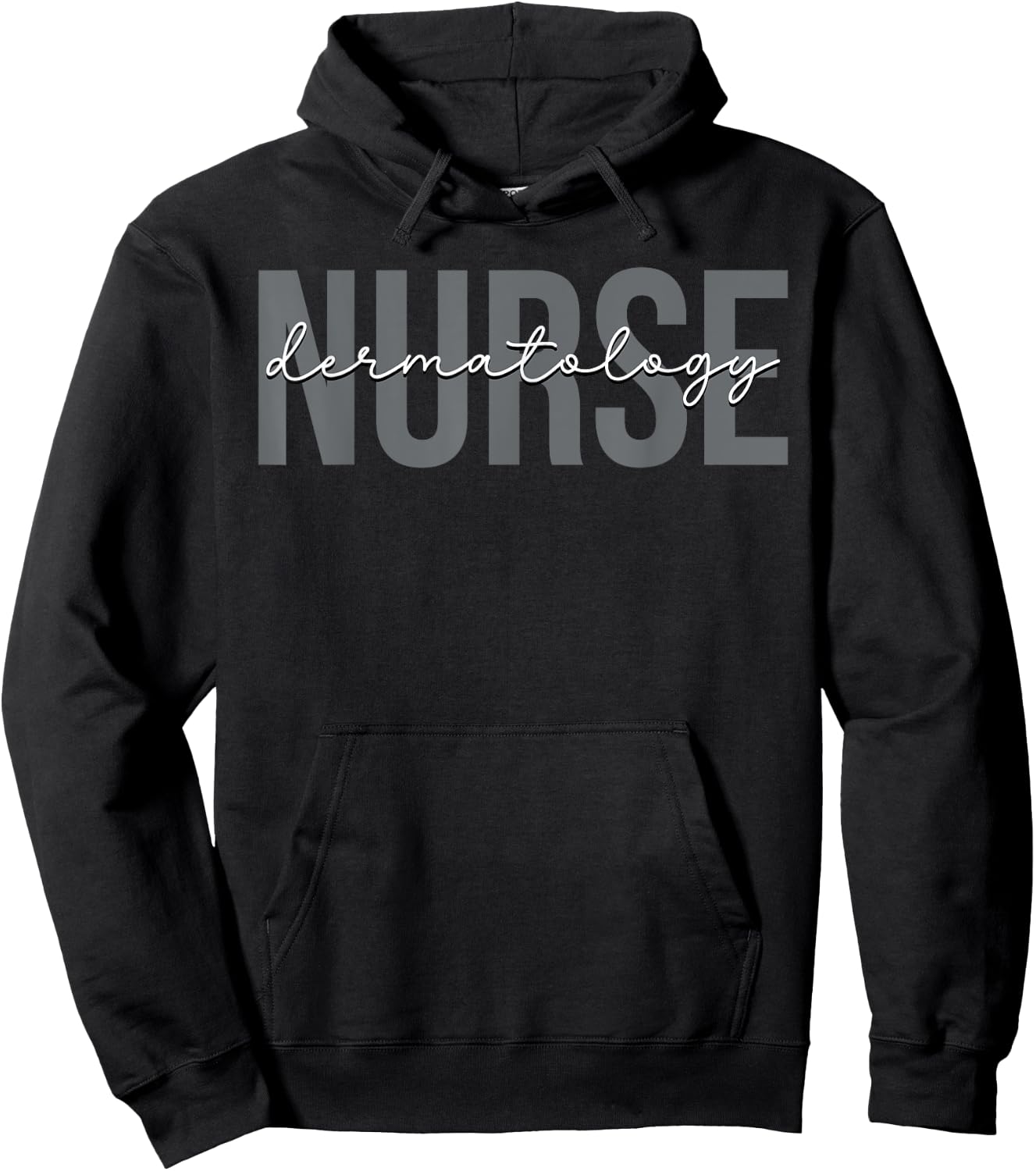 Dermatology Nurse Dermatologist Gifts -Adult Black Small Modern U-Neck Short Sleeve Graphic Hoodie - Hoodie | Black