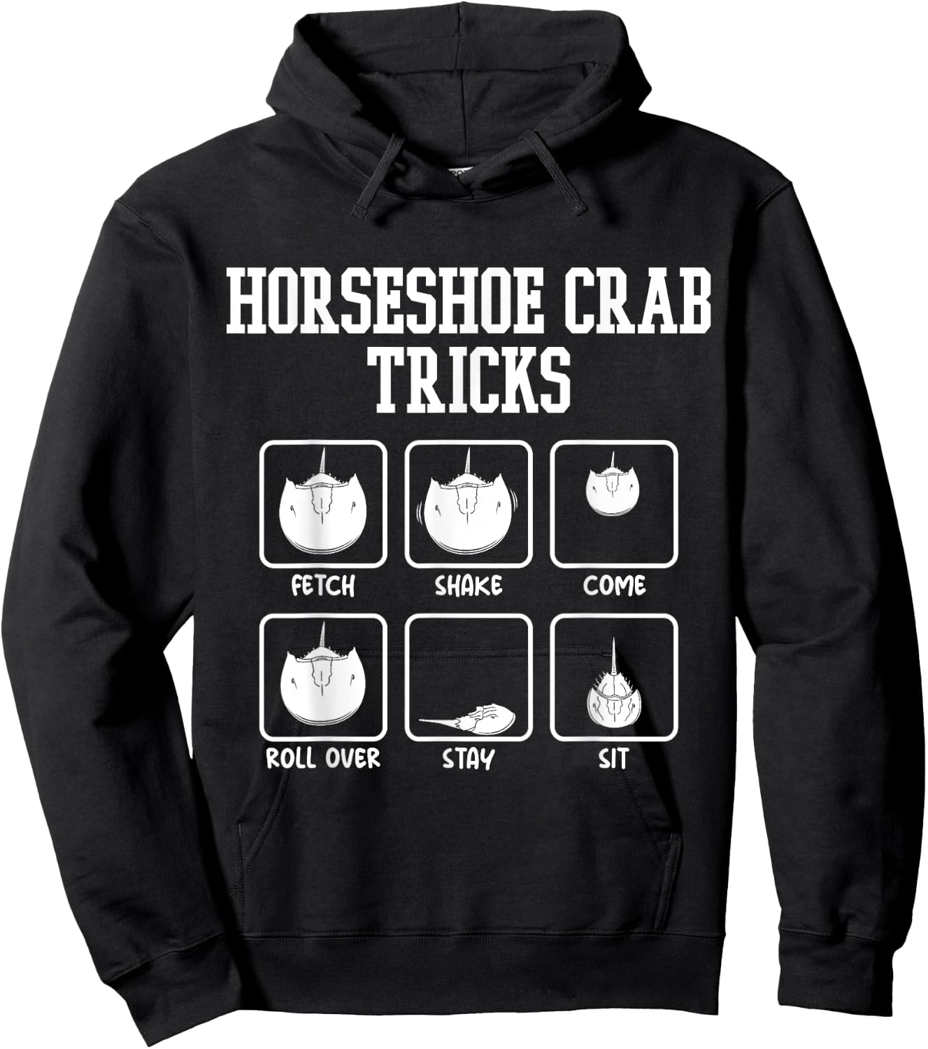 Encycloart Horseshoe Crab Stuffed Animal Xiphosura Crabs Hoodie - Hoodie | Black
