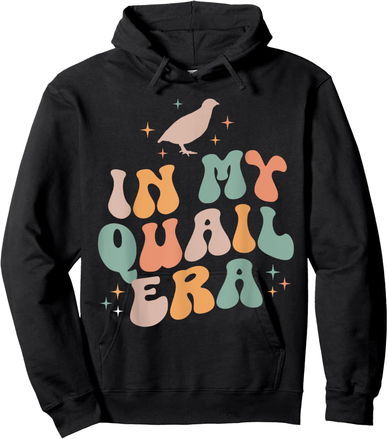 In My Quail Era Quail Chicken Bird Vintage Retro Hoodie - Hoodie | Black