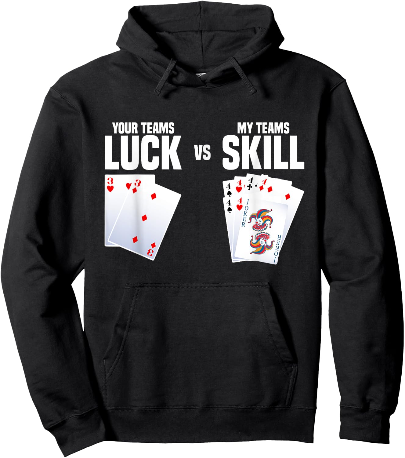 Hand and Foot Cards with Point Values Card Set Hand Foot Hoodie - Hoodie | Black