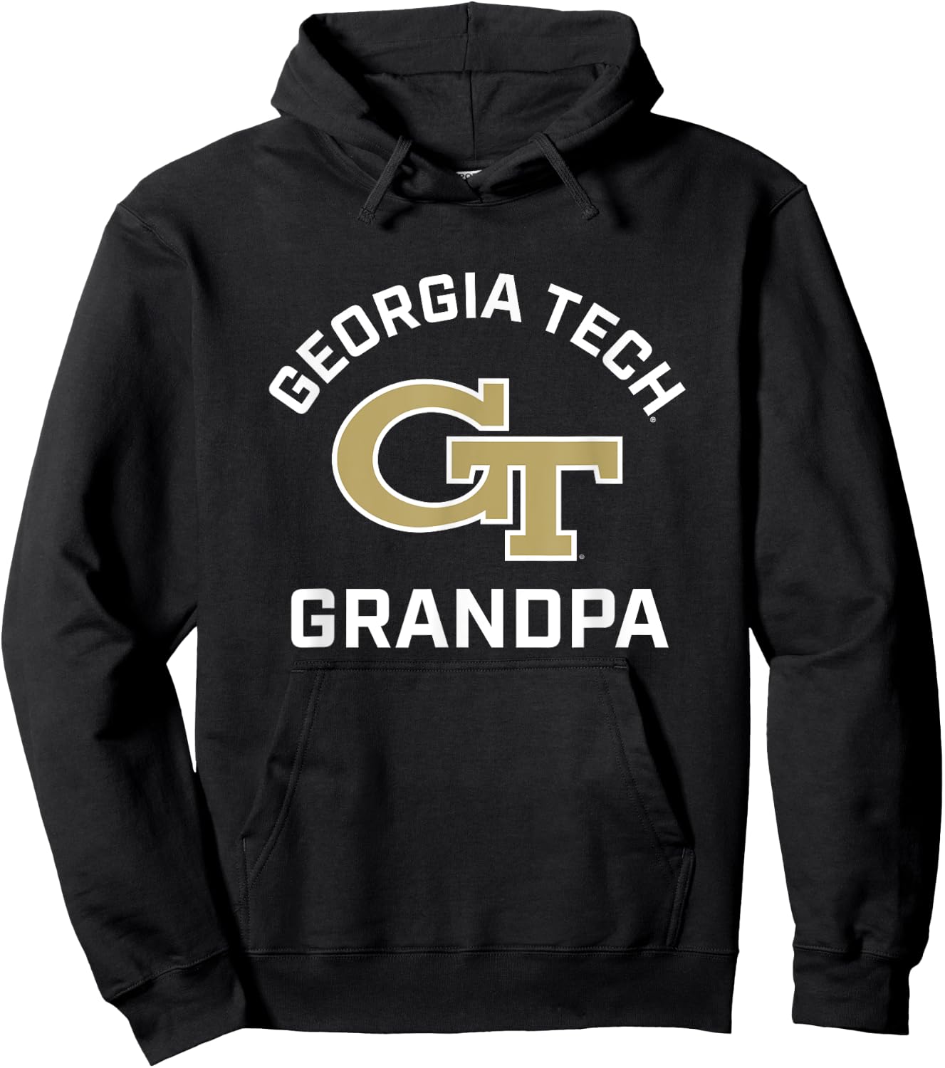 Georgia Tech Yellow Jackets Arched Grandpa Hoodie - Hoodie | Black