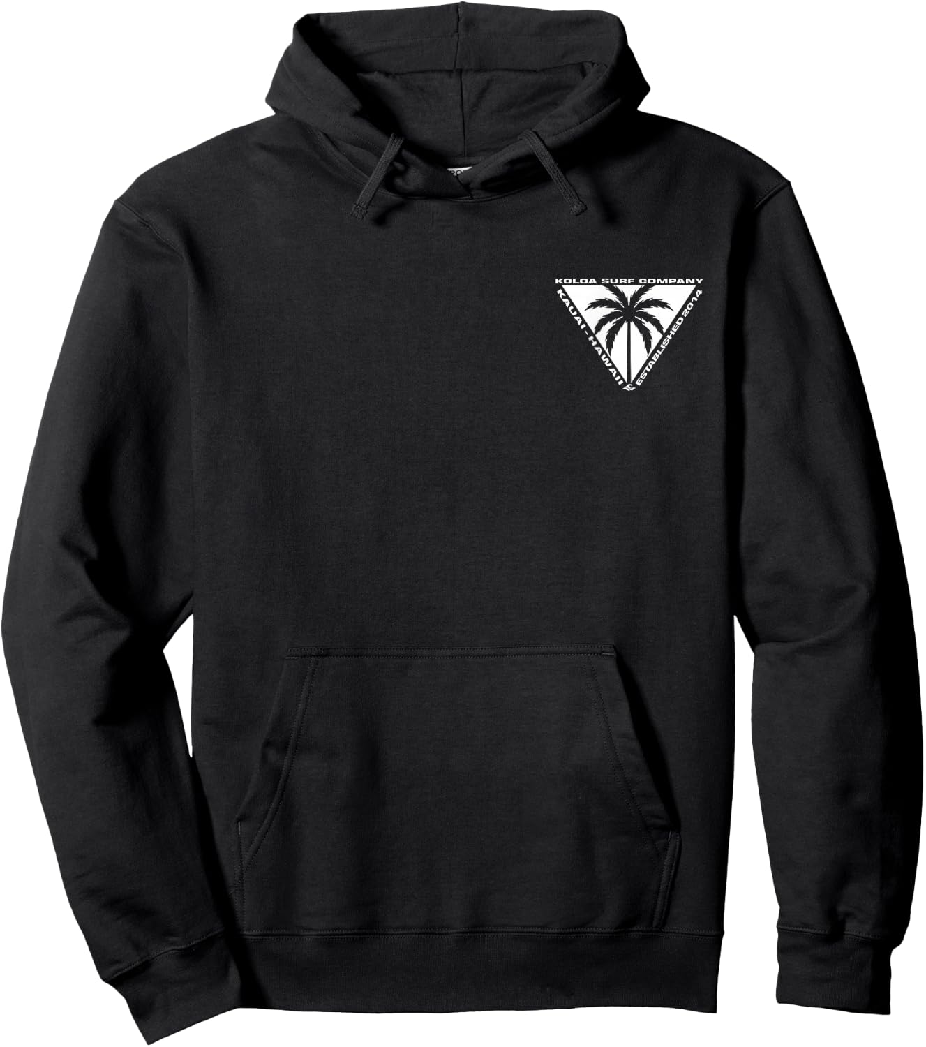 Koloa Surf Triangulated Palm Lightweight, Graphic Hoodie - Hoodie | Black