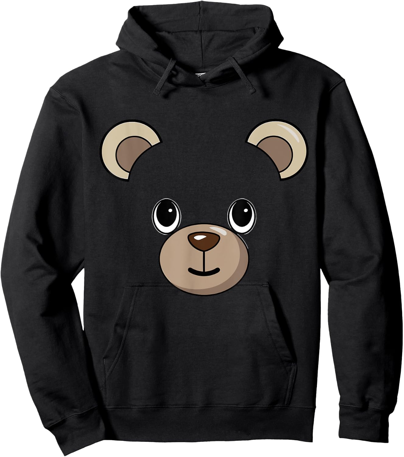 Halloween Teddy Bear Face Costume Kids Cute Themed Hoodie - Hoodie | Black