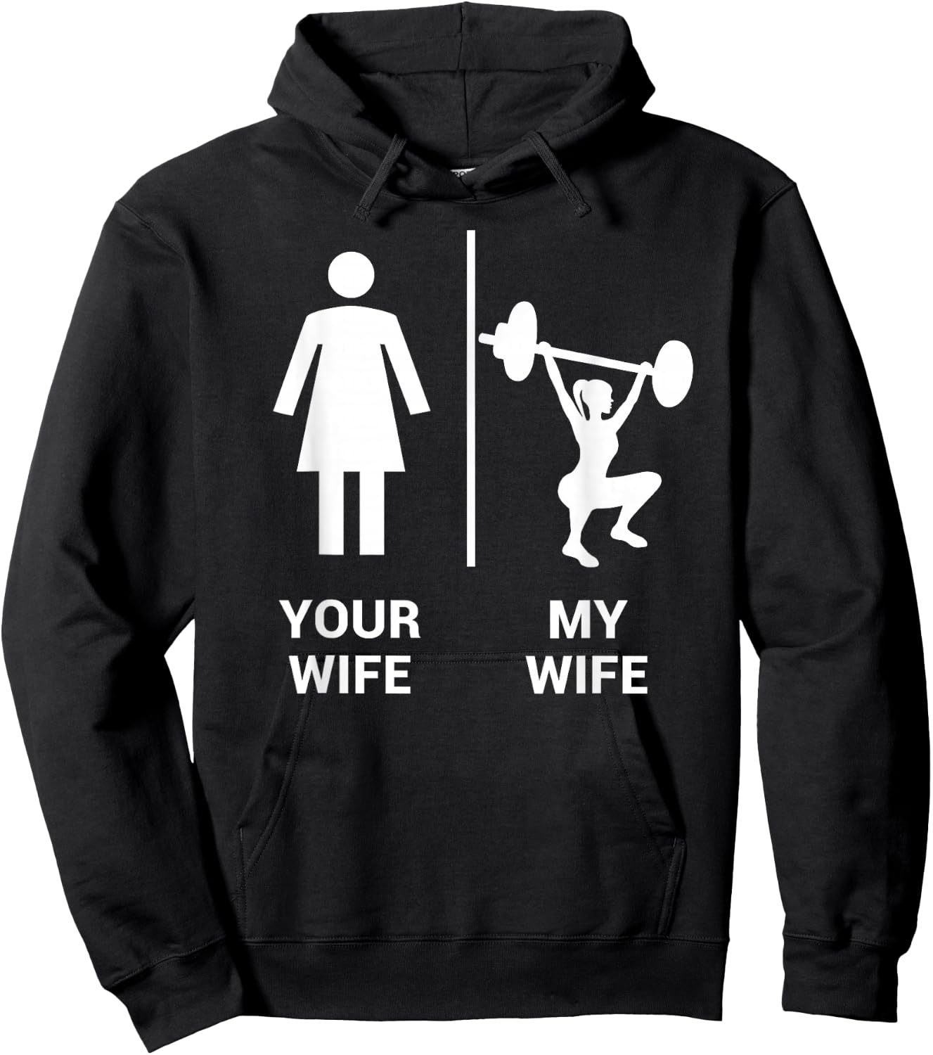 Your Wife My Wife Shirt Top Weightlifting Workout Gym Gift Hoodie - Hoodie | Black