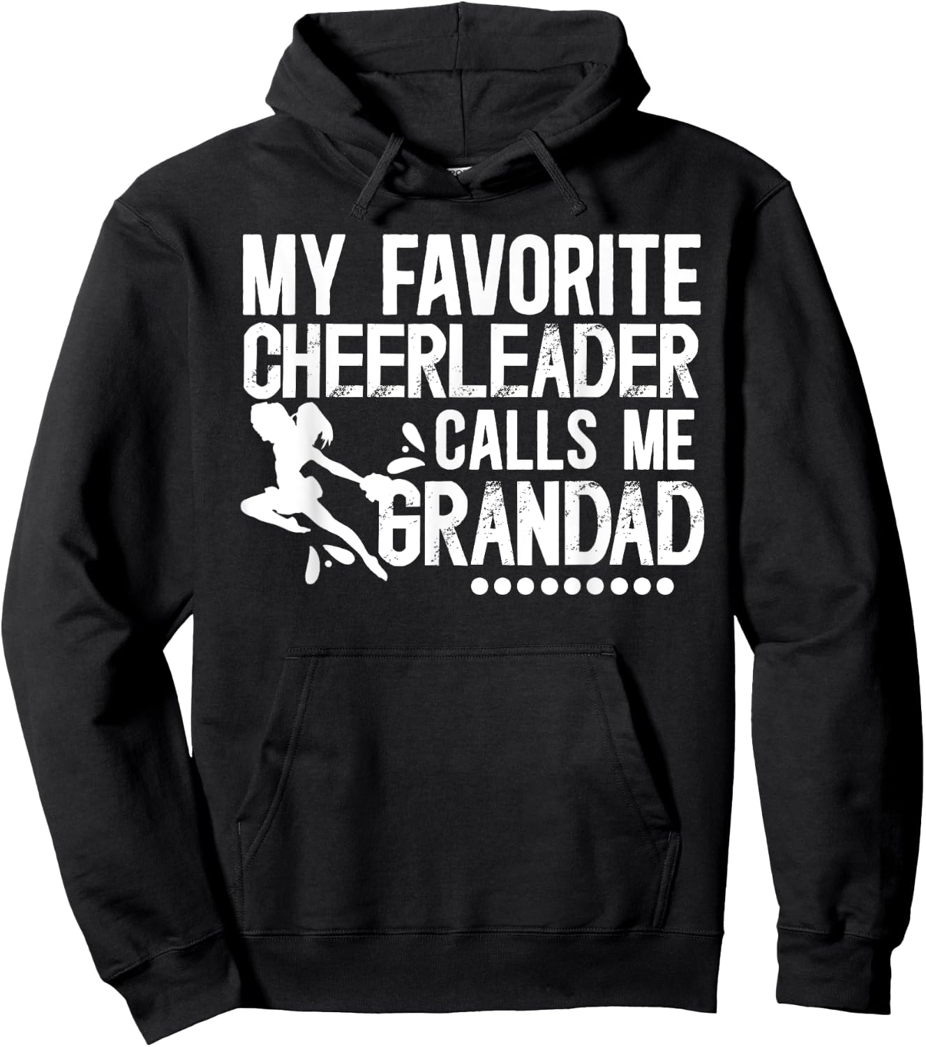 My Favorite Cheerleader Grandad Cheer Grandad Grandpa Hoodie - Hoodie | Black