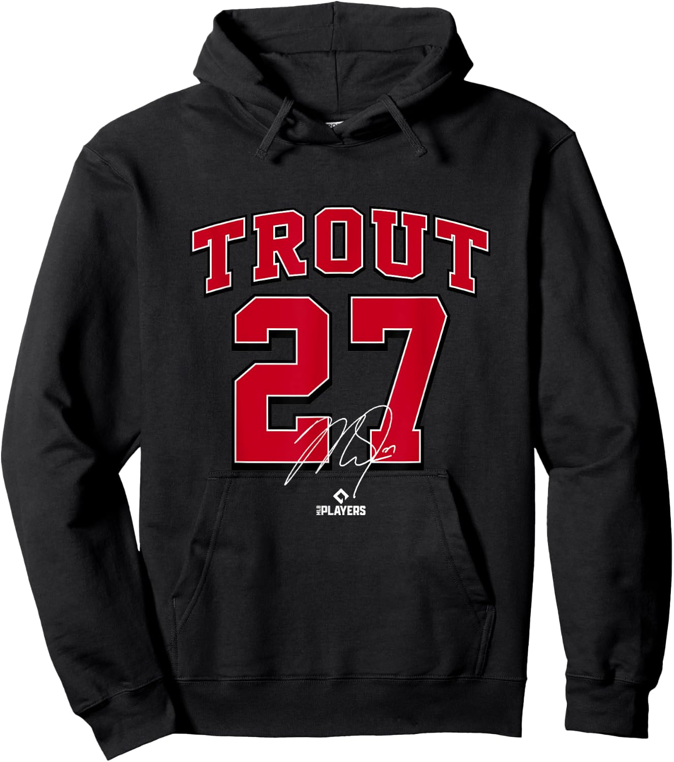 Mike Trout Los Angeles Baseball Player MLBPA Baseball Fan Hoodie - Hoodie | Black