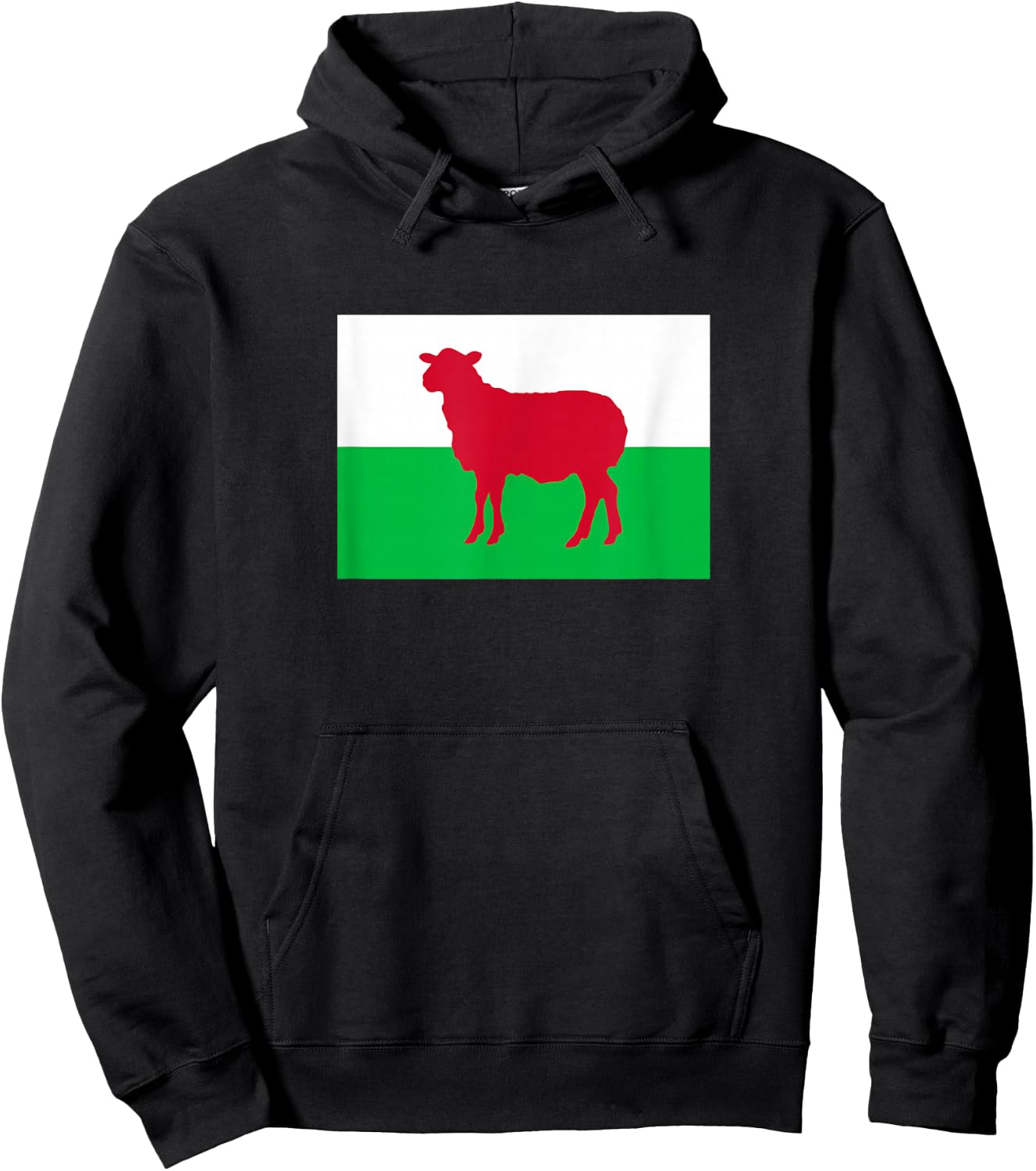 Welsh Sheep Wales Flag Funny Dragon Cymru Cardiff Wrexham Hoodie - Hoodie | Black