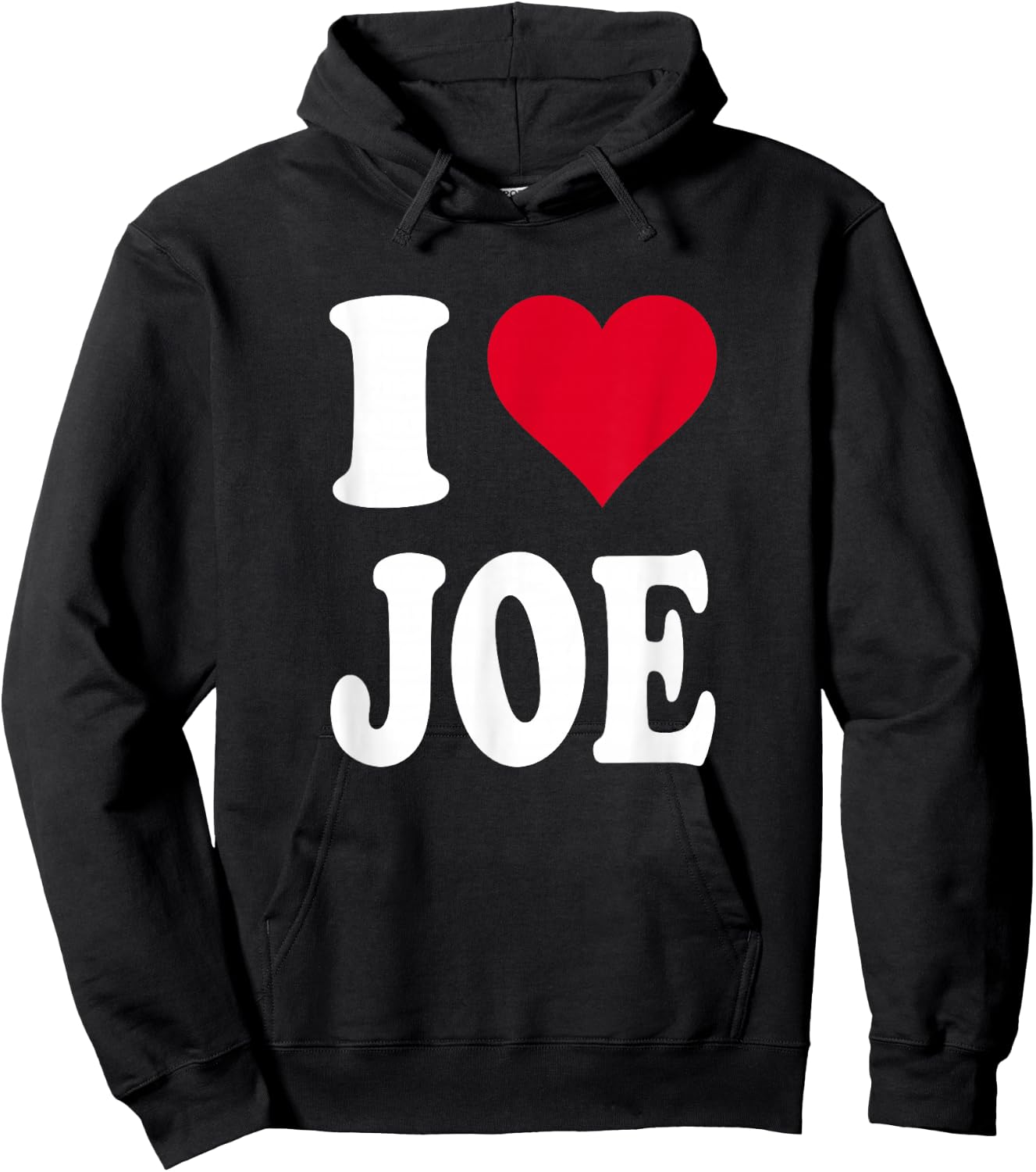 Red Heart I Love Joe Hoodie - Hoodie | Black
