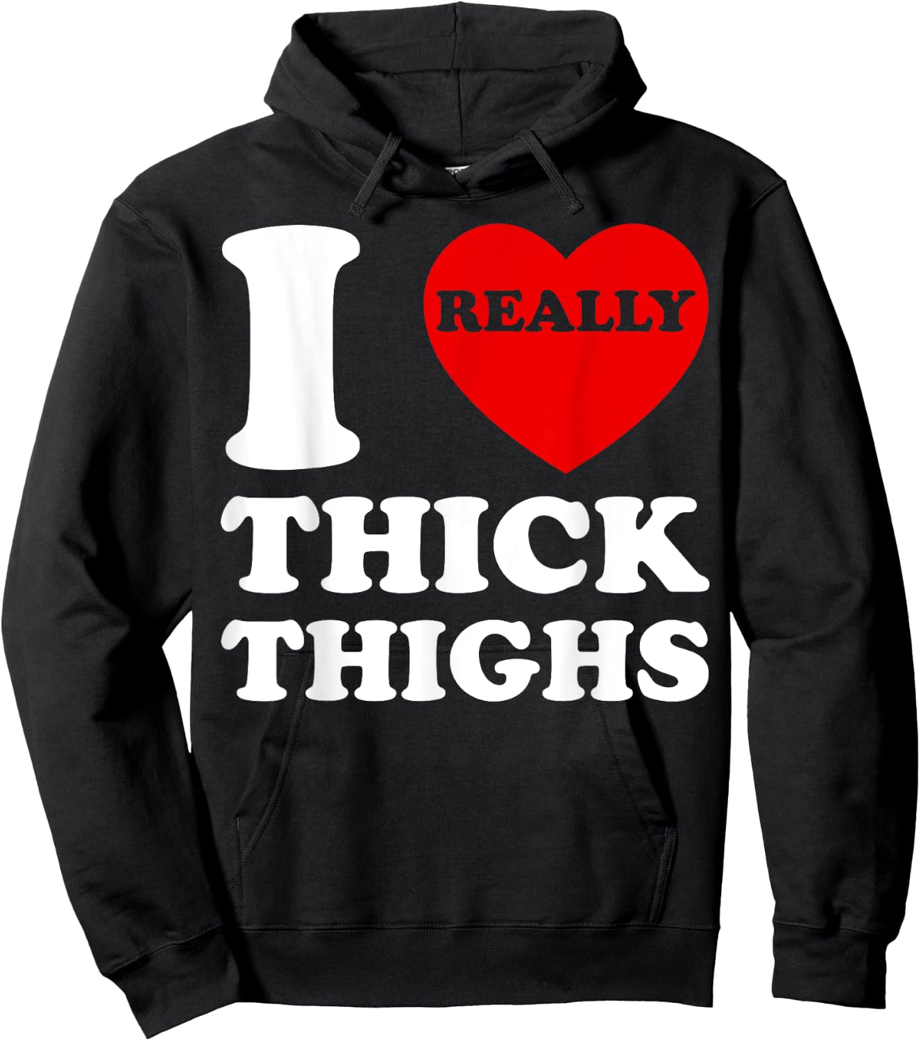Retro I Love Thick Thighs I Heart Thick Thighs Women Hoodie - Hoodie | Black
